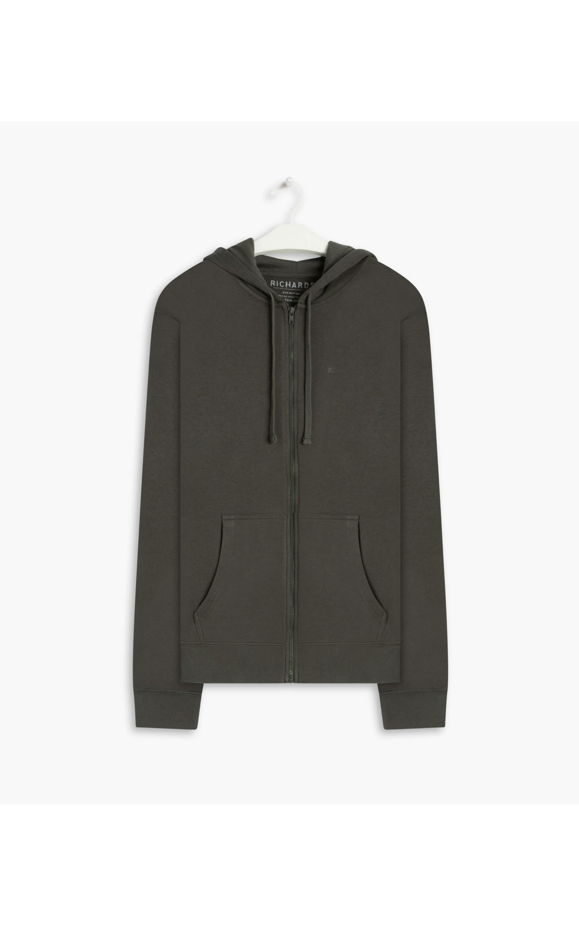 Moletom Basic Rch Ziper Verde Militar