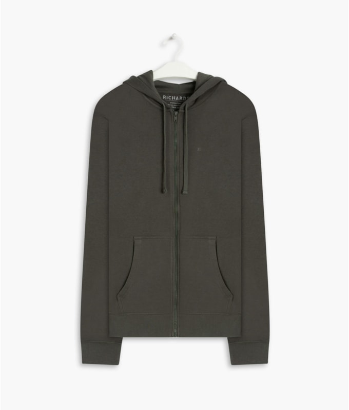 Moletom Basic Rch Ziper Verde Militar