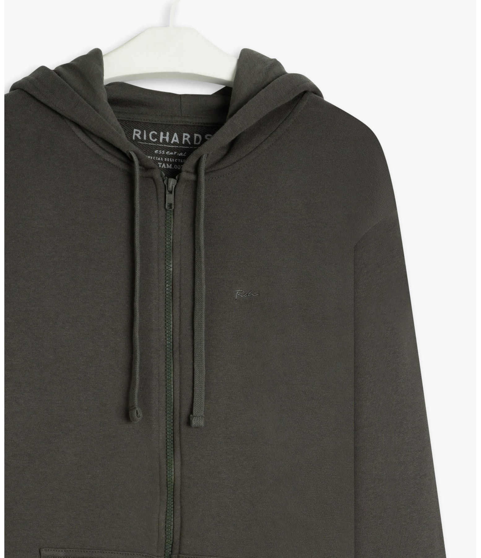 Moletom Basic Rch Ziper Verde Militar