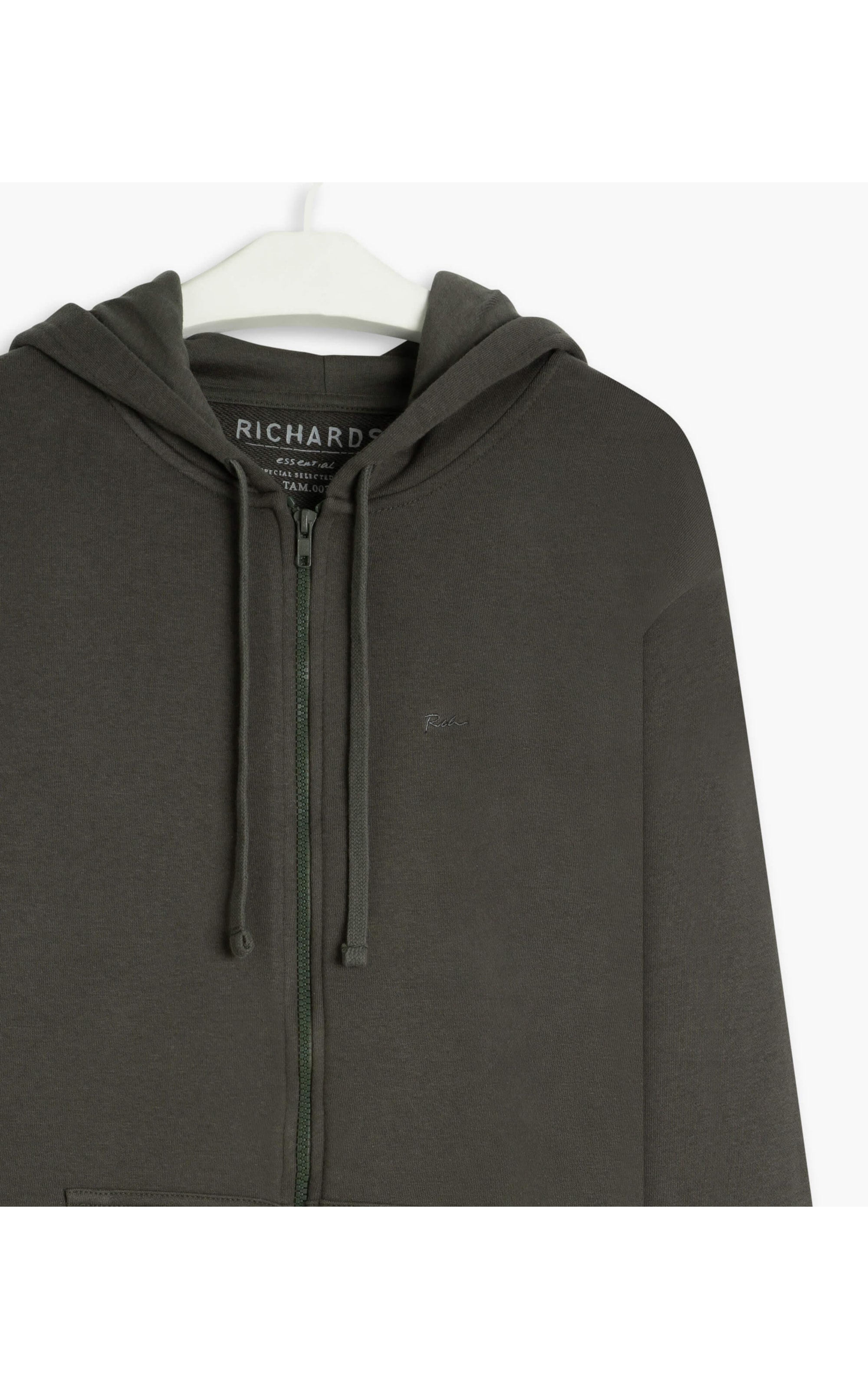 Moletom Basic Rch Ziper Verde Militar
