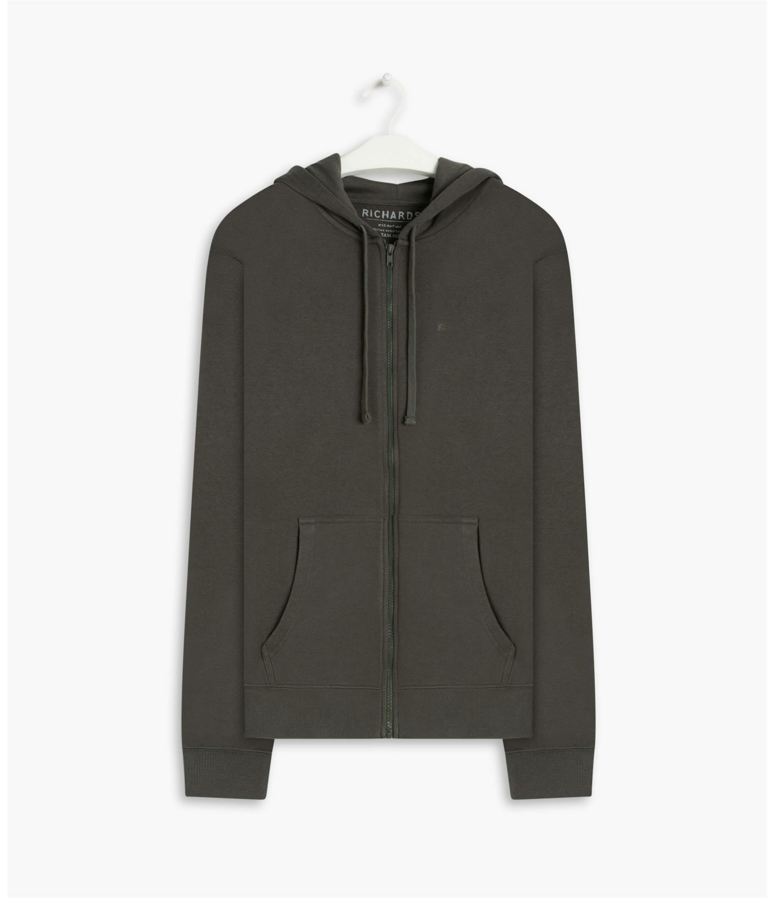 Moletom Basic Rch Ziper Verde Militar