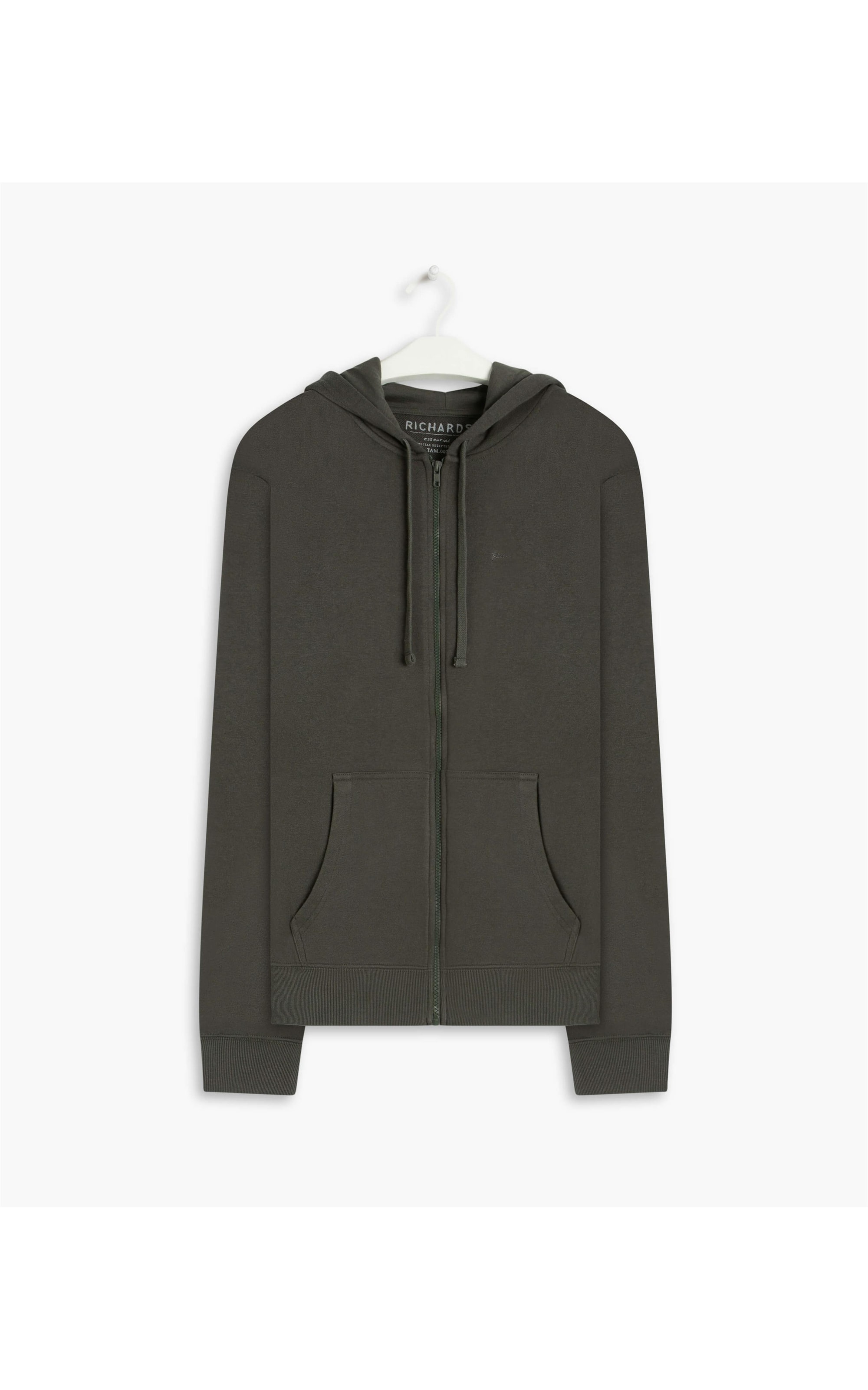 Moletom Basic Rch Ziper Verde Militar