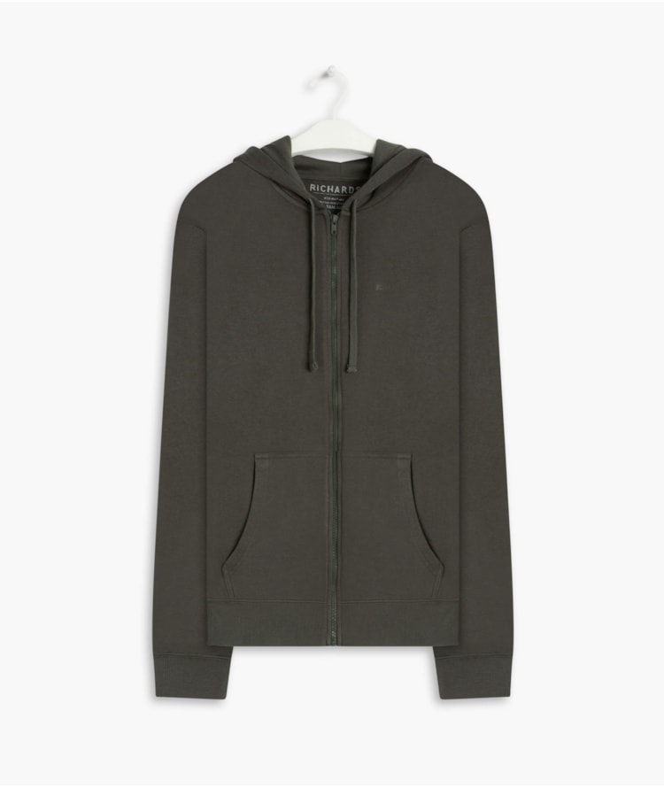 Moletom Basic Rch Ziper Verde Militar