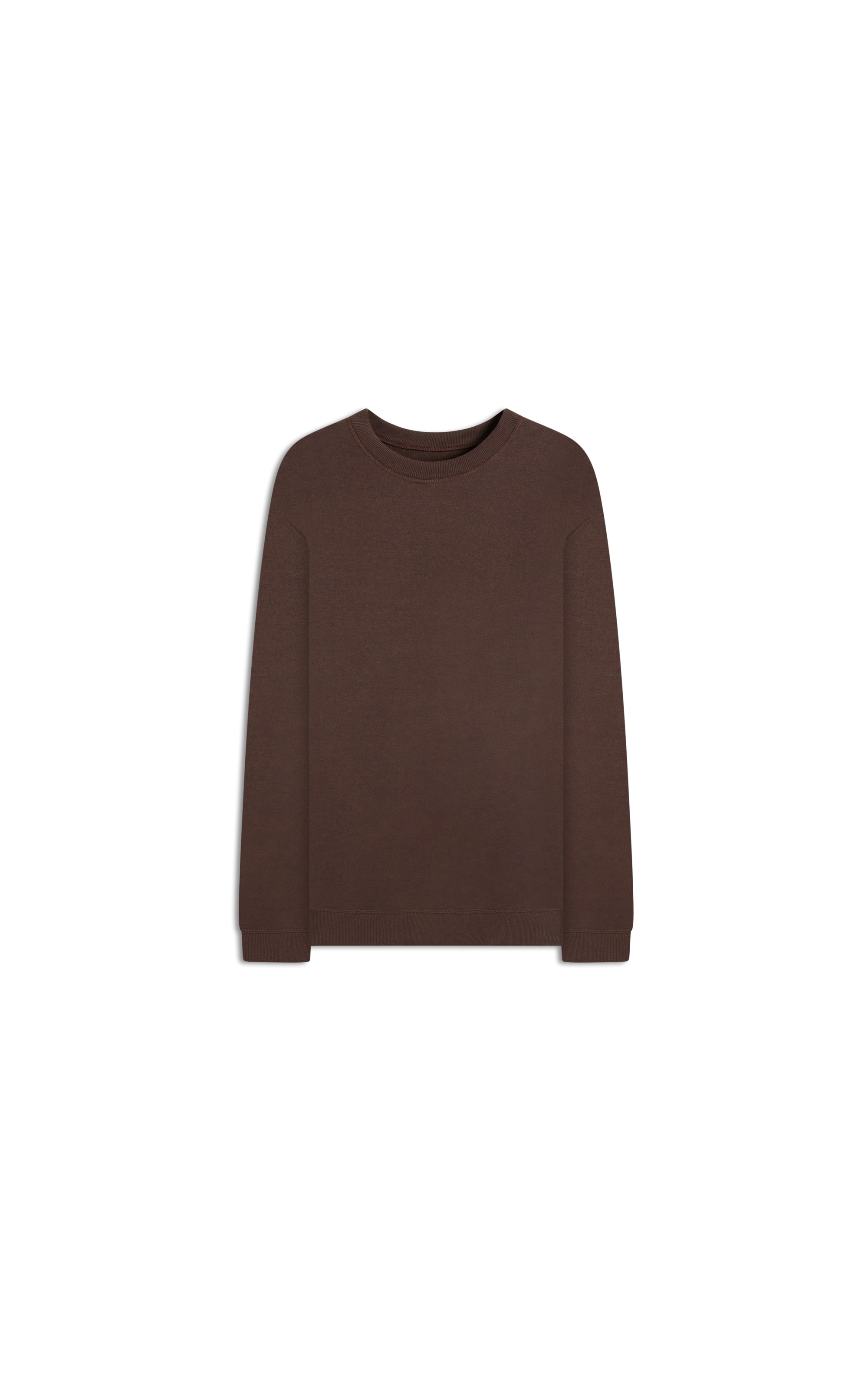 Moletom Basico Sem Felpa Dark Brown