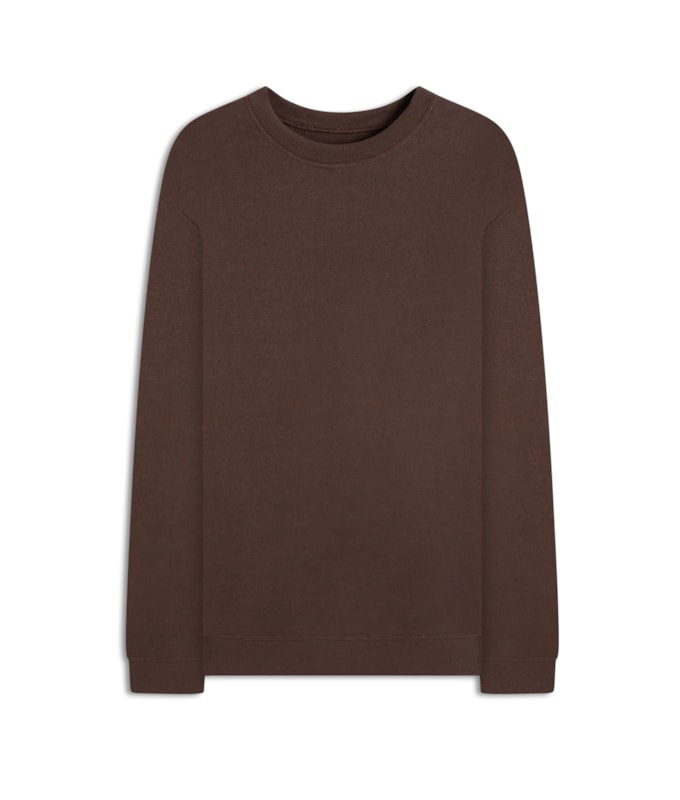 Moletom Basico Sem Felpa Dark Brown