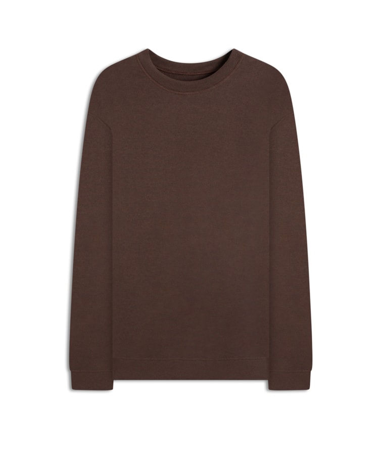 Moletom Basico Sem Felpa Dark Brown