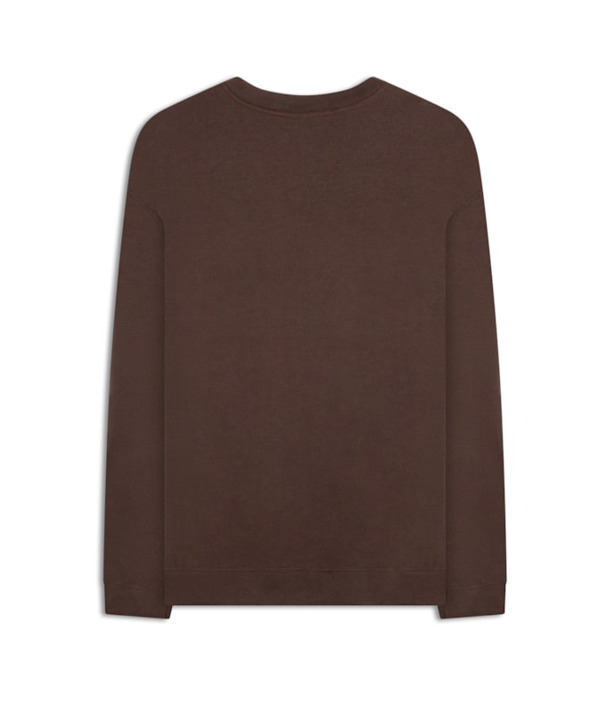 Moletom Basico Sem Felpa Dark Brown