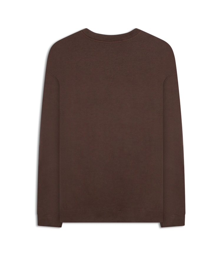 Moletom Basico Sem Felpa Dark Brown