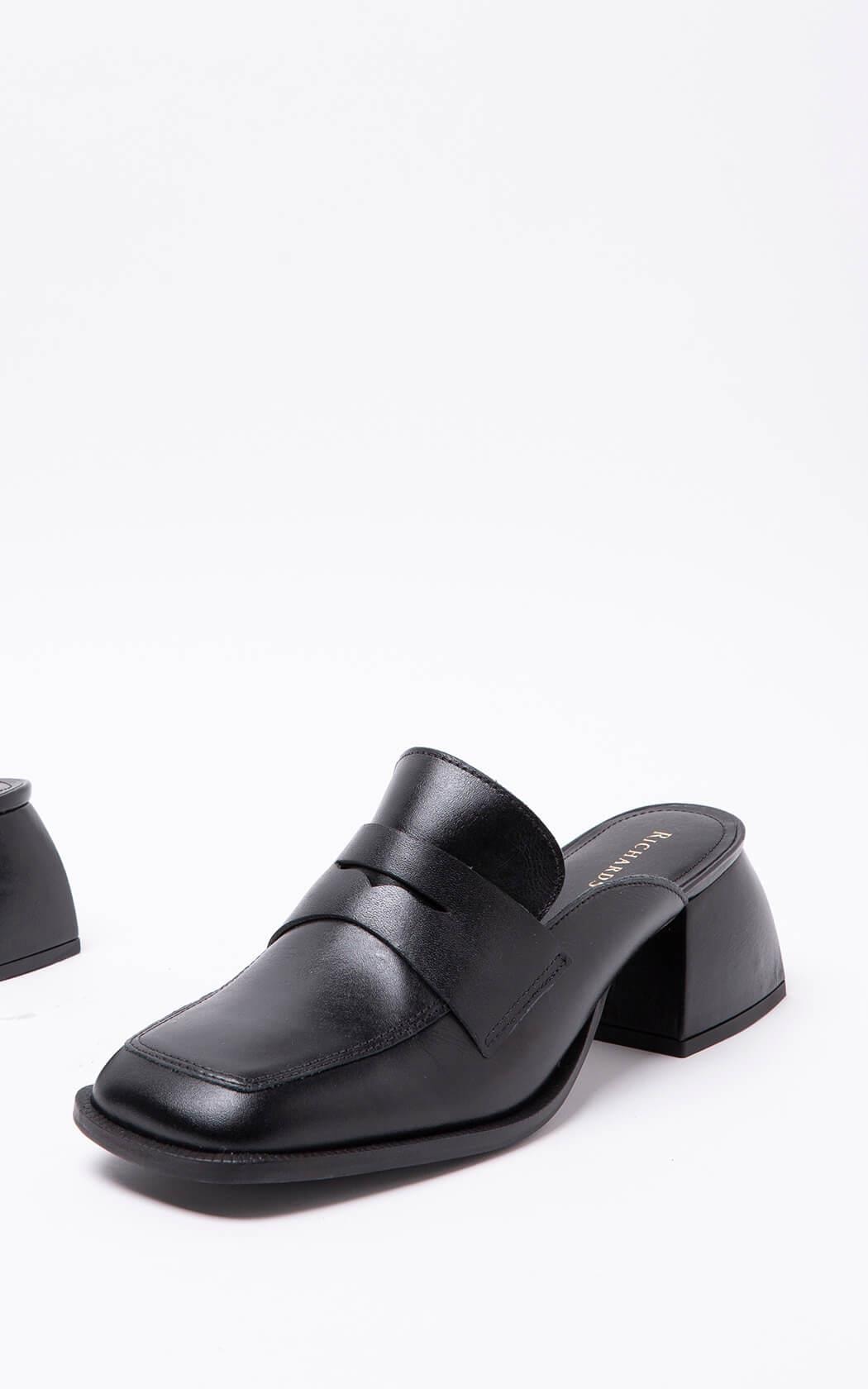 R＆R Noir Curve Mule Shoes 26cm Mule Riorove Rch Preto