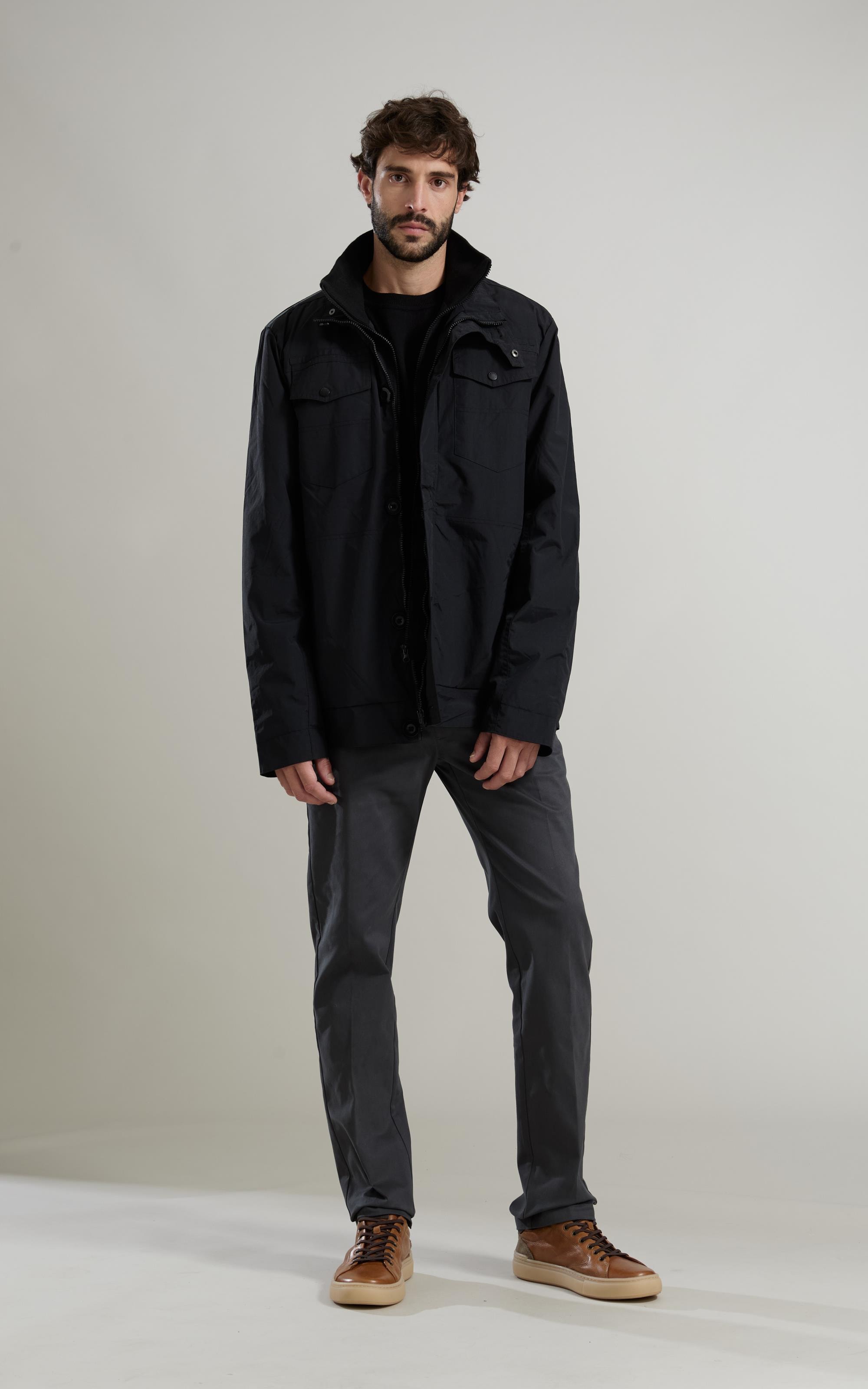 Parka Long 4 Pockets Preto