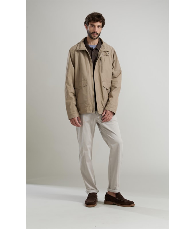 Parka Nylon Removible Hood Caqui