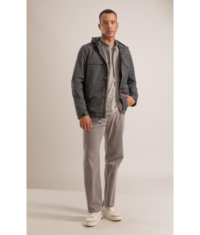 Parka Nylon Theodor Chumbo Mescla