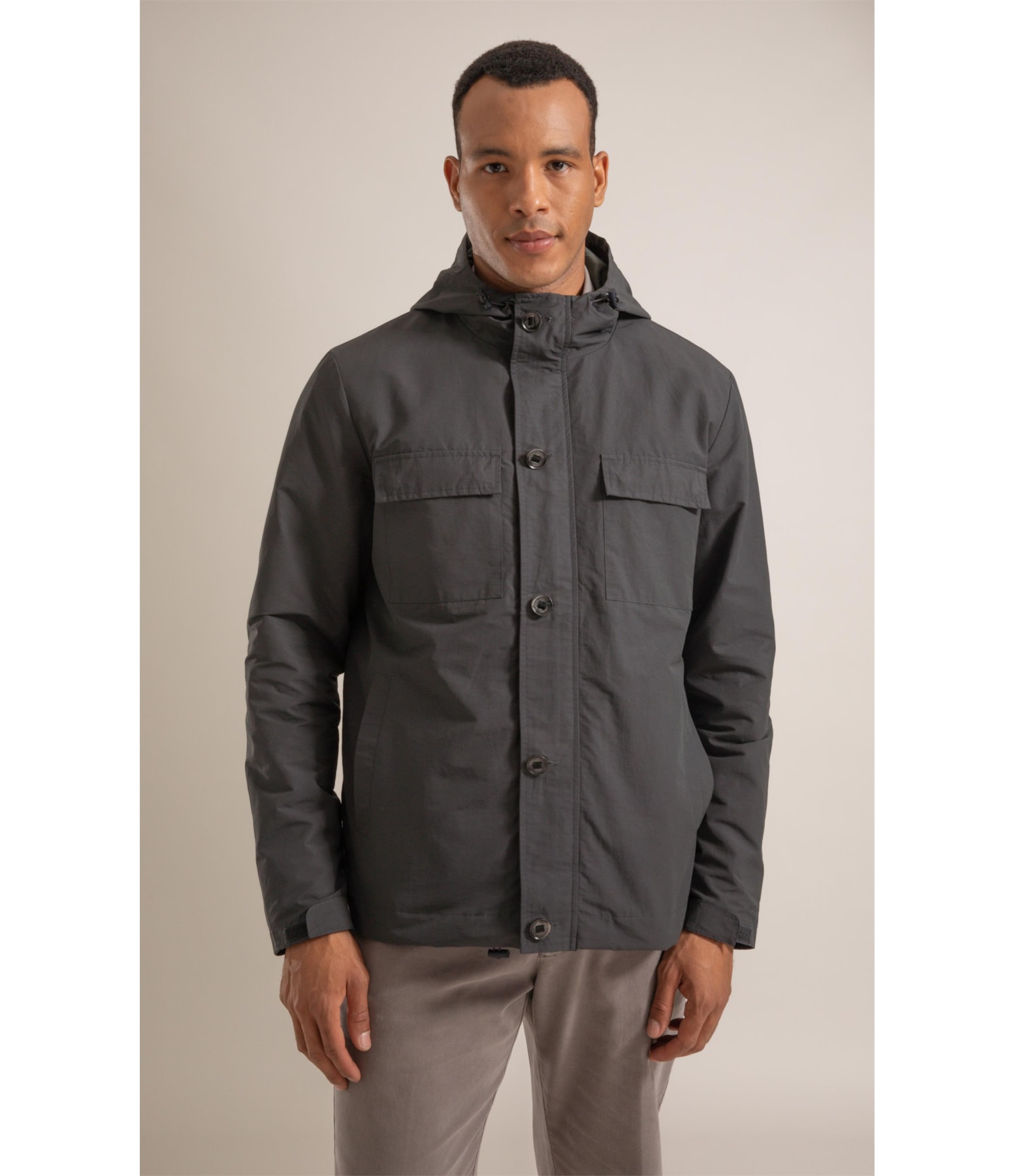 Parka Nylon Theodor Chumbo Mescla