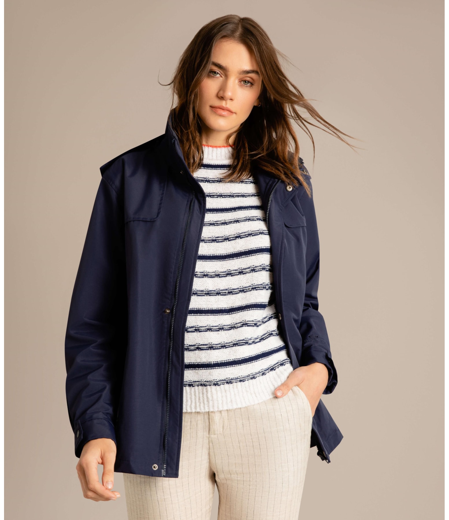 Parka Zurik Nylon Ribbon Dark Navy