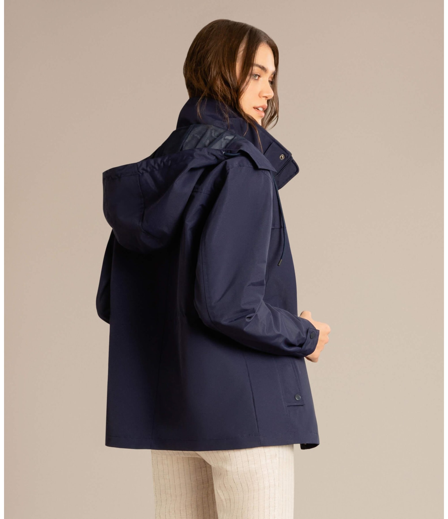 Parka Zurik Nylon Ribbon Dark Navy