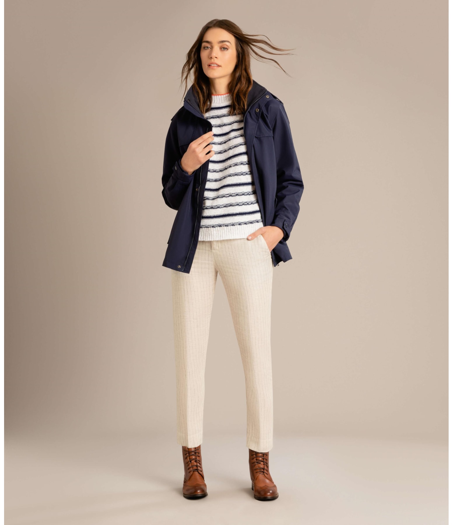 Parka Zurik Nylon Ribbon Dark Navy