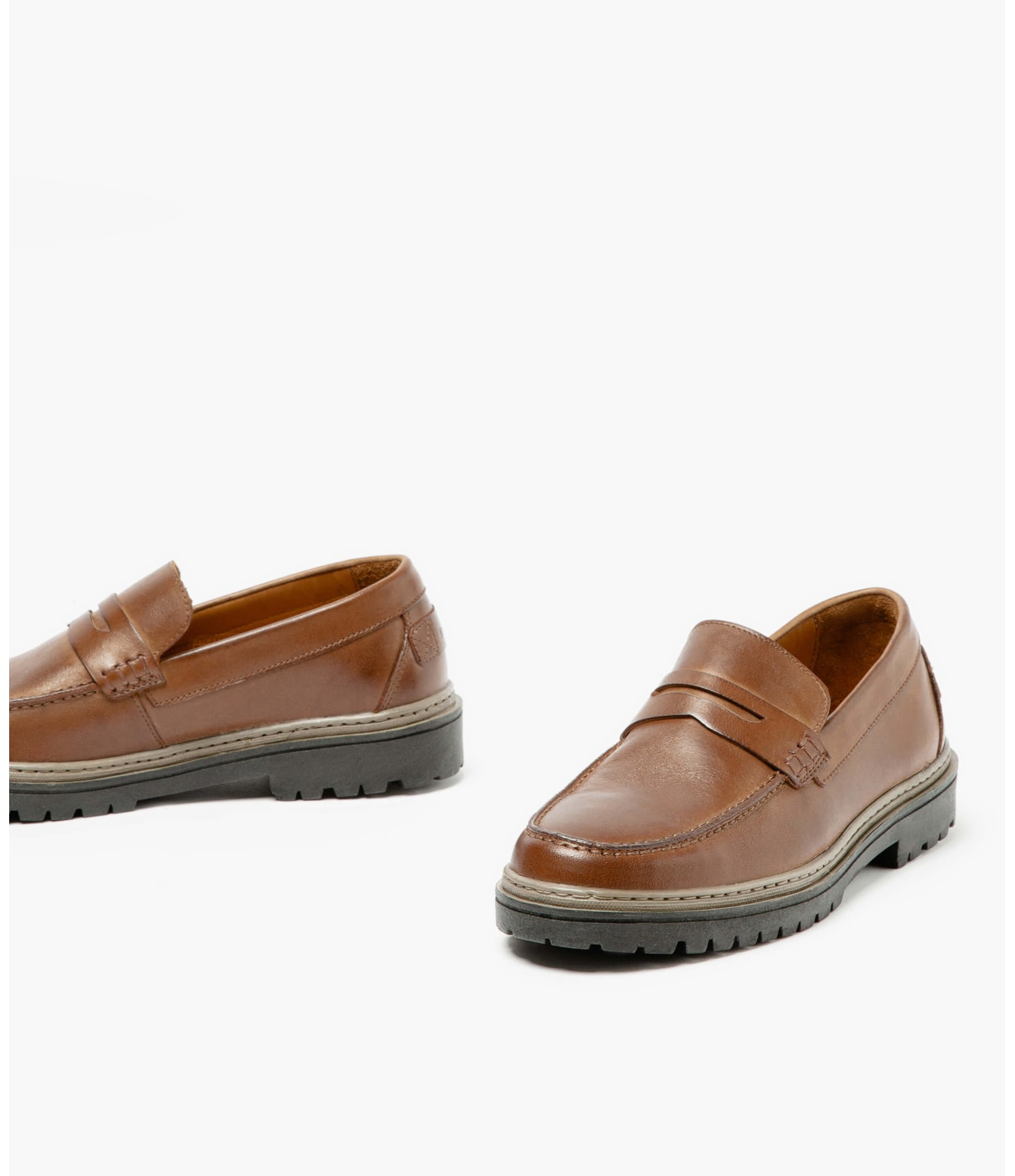 Penny Loafer Rubber  Marrom