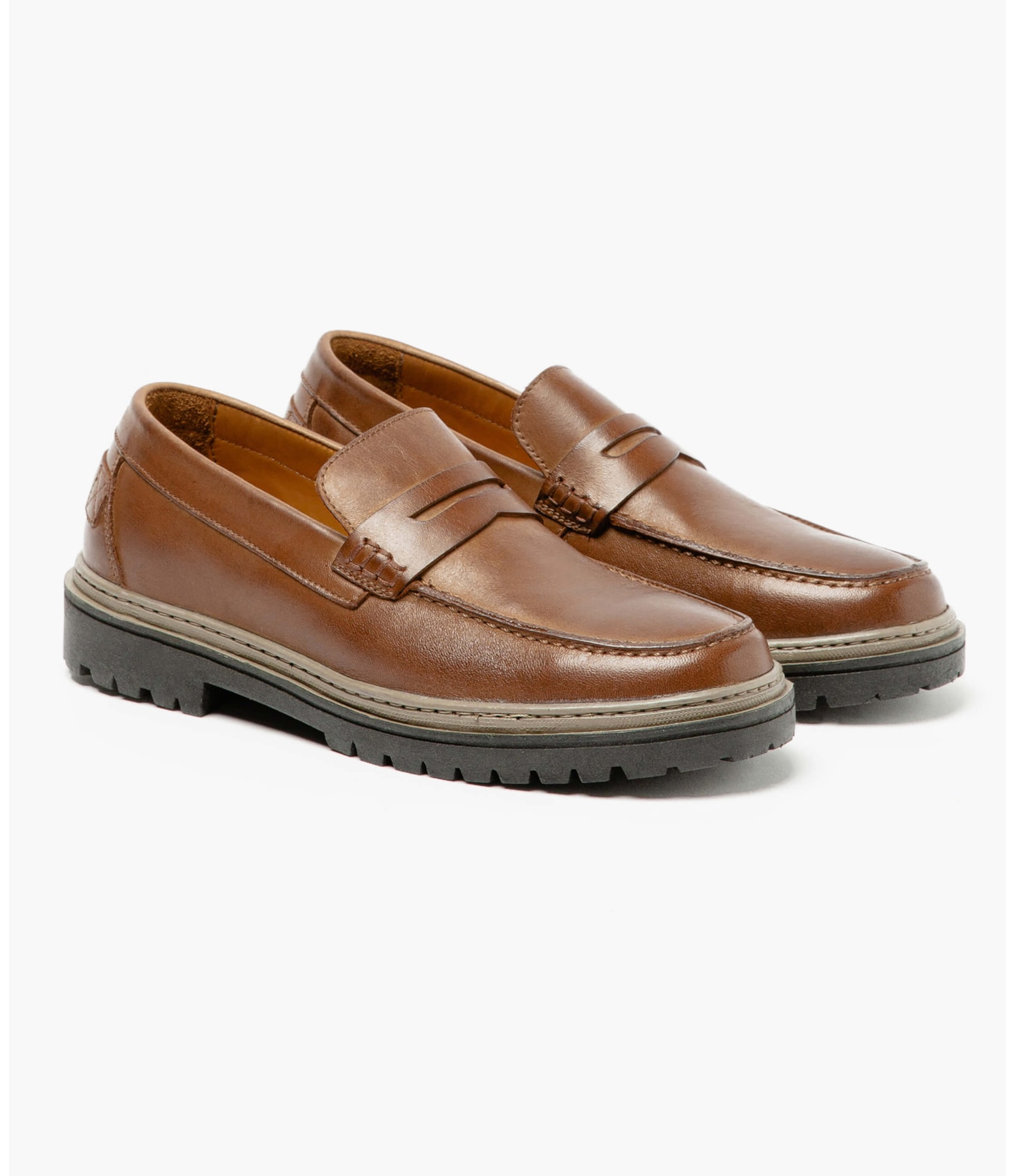 Penny Loafer Rubber  Marrom