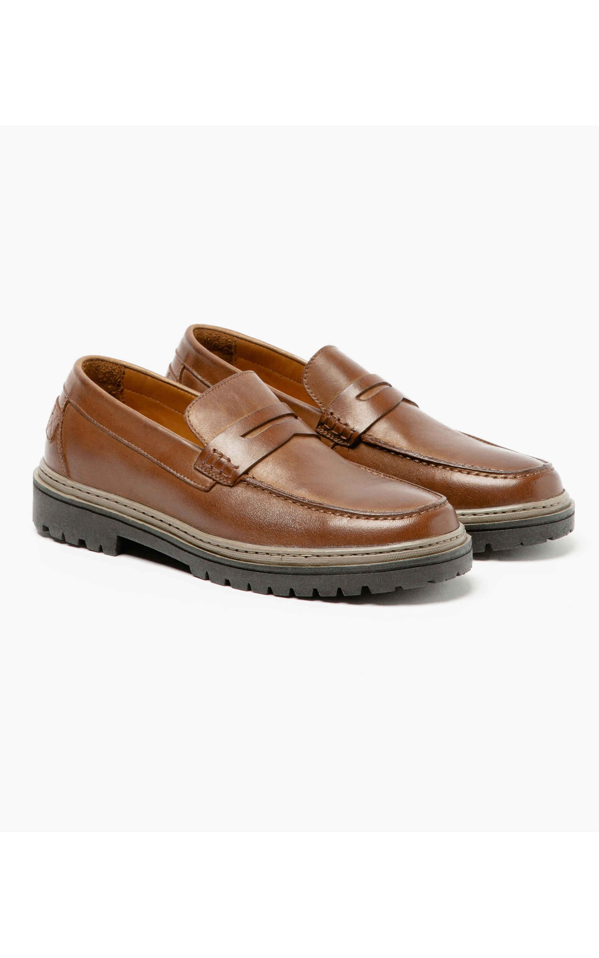 Penny Loafer Rubber  Marrom
