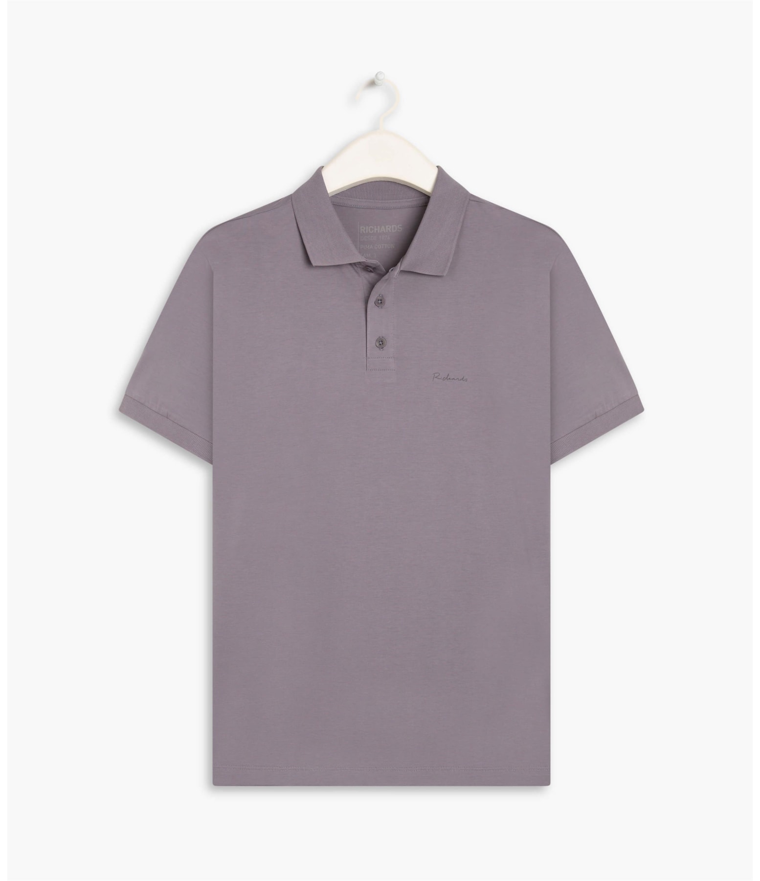 Polo Basic Grid Pima Azul Pervante