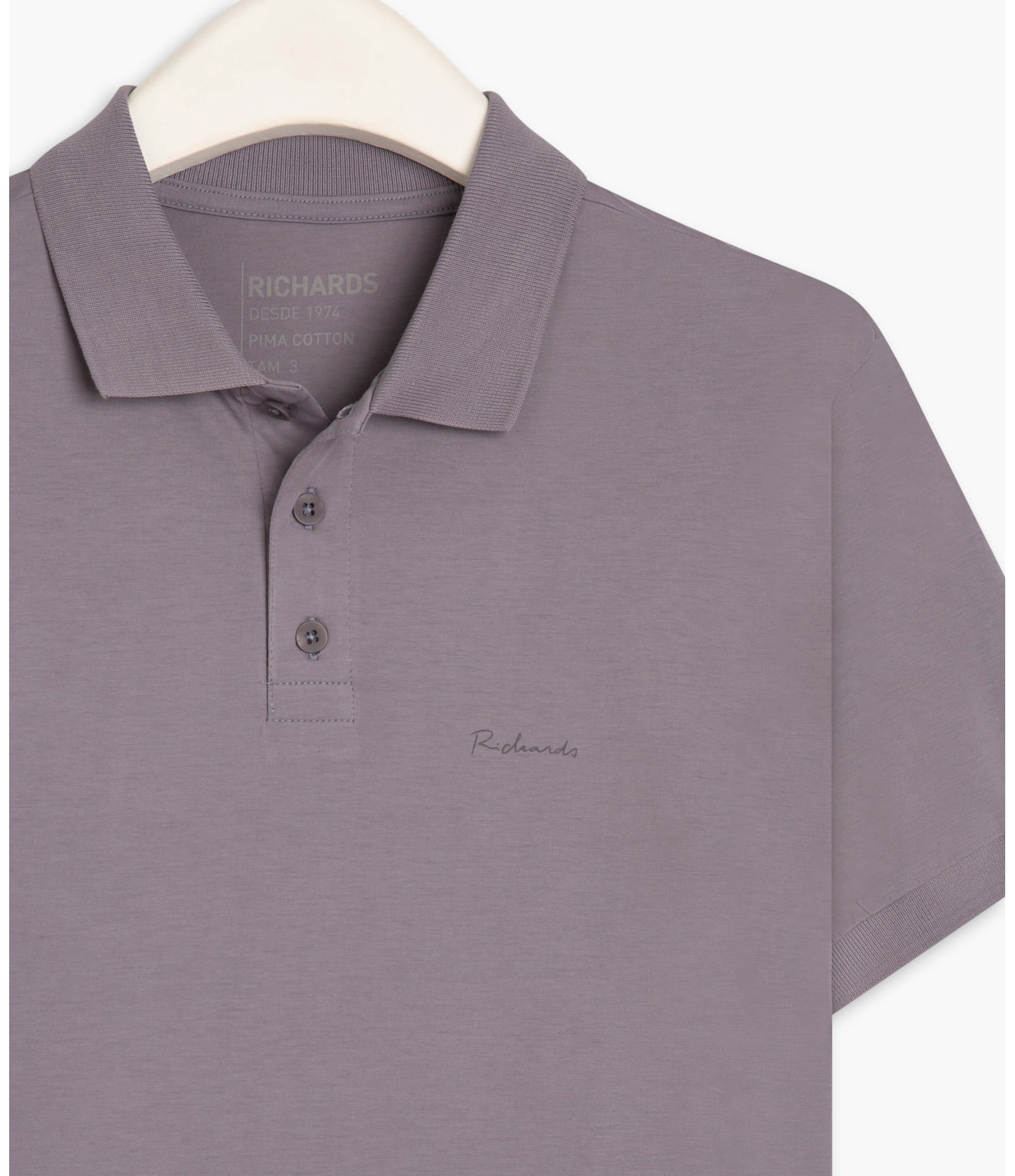 Polo Basic Grid Pima Azul Pervante