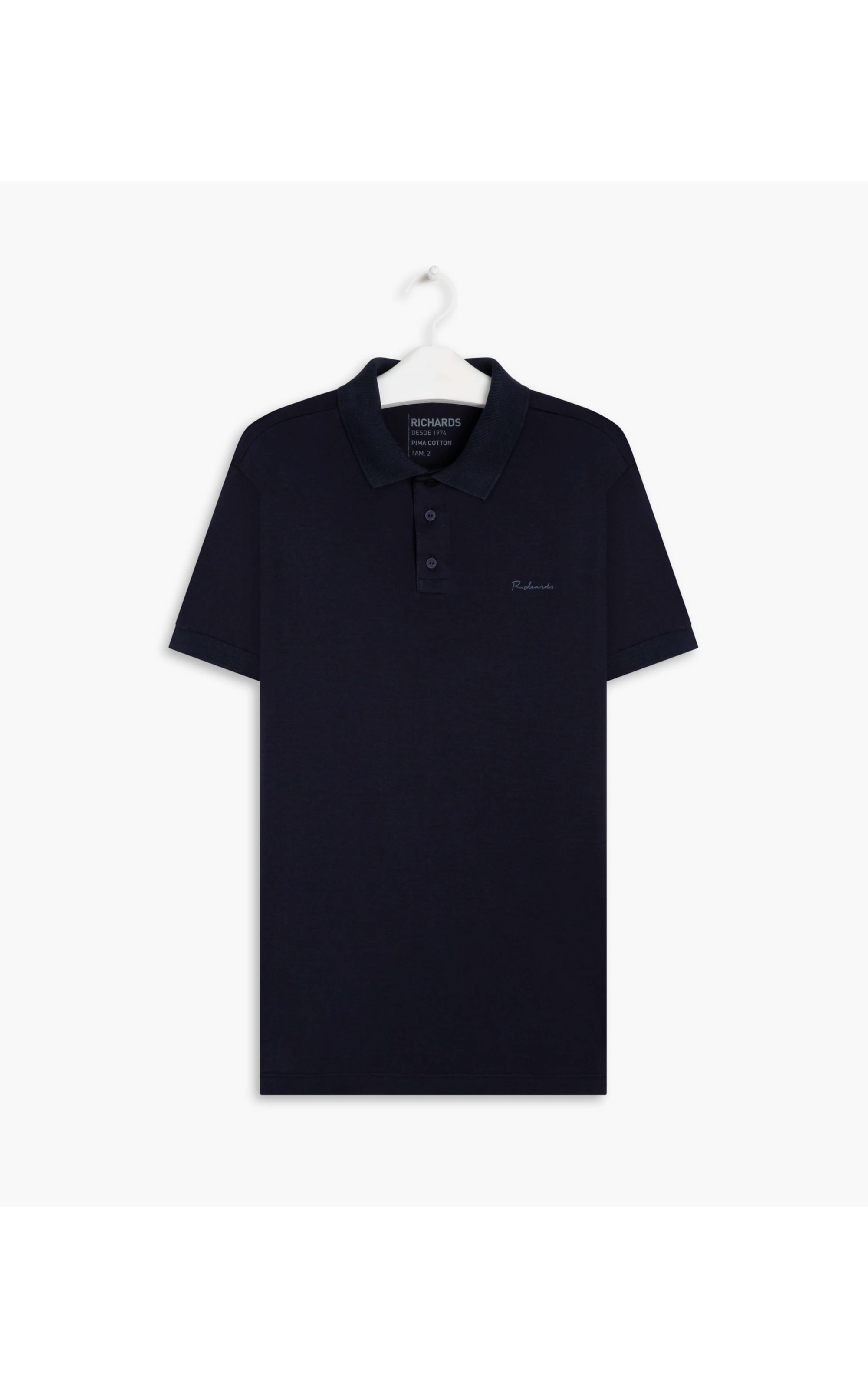 Polo Basic Grid Pima Dark Navy