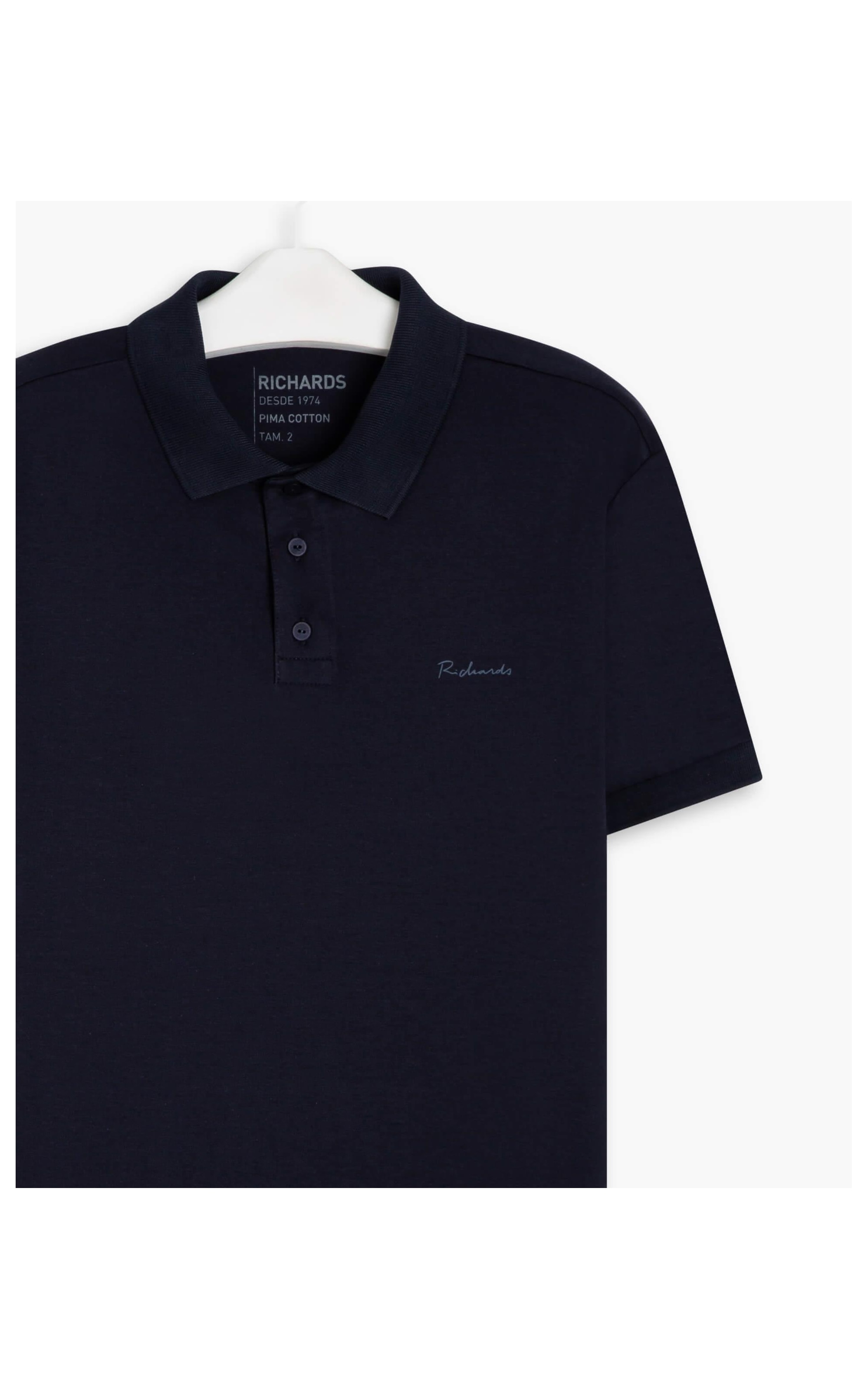 Polo Basic Grid Pima Dark Navy