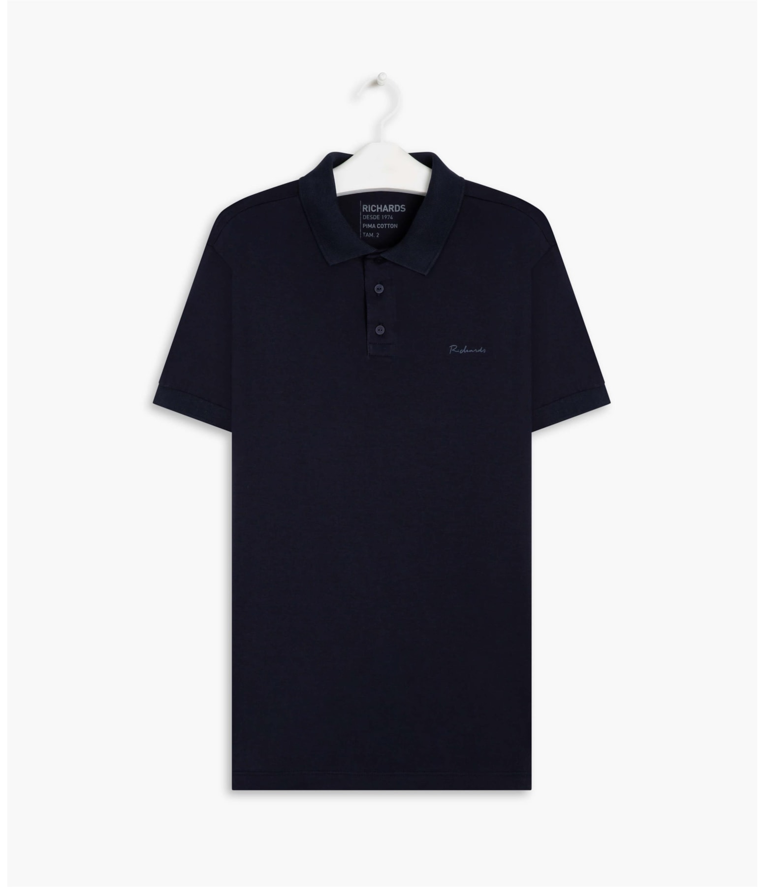 Polo Basic Grid Pima Dark Navy