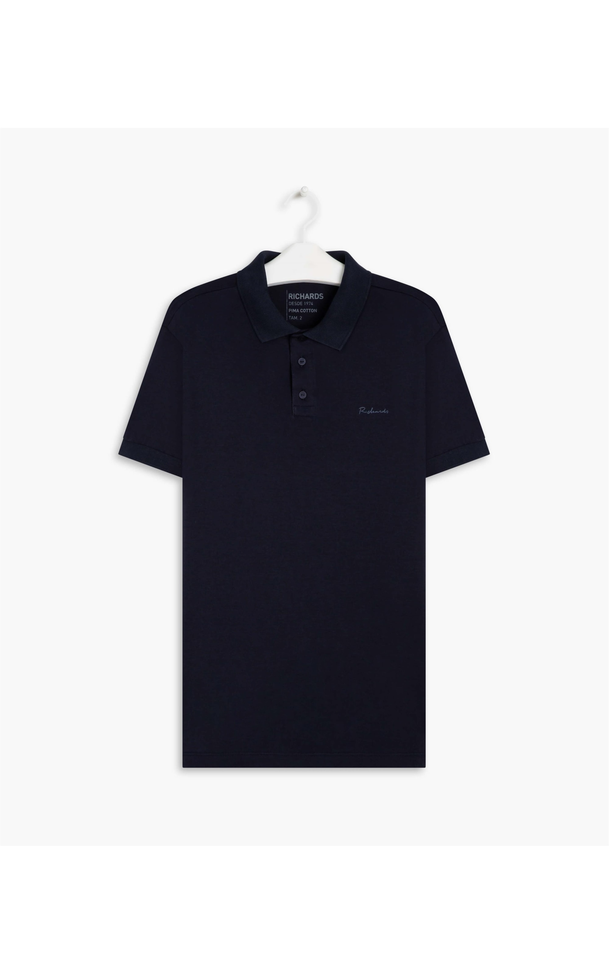 Polo Basic Grid Pima Dark Navy