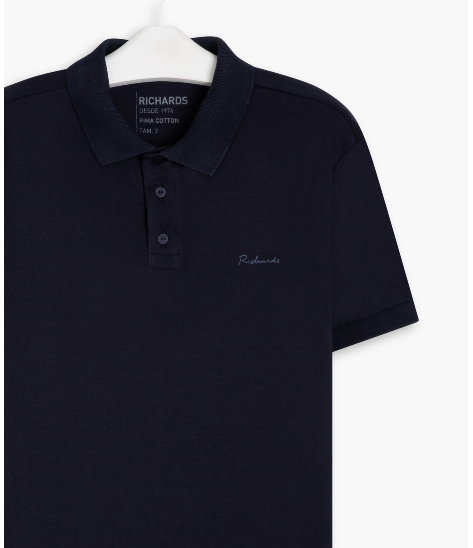 Polo Basic Grid Pima Dark Navy