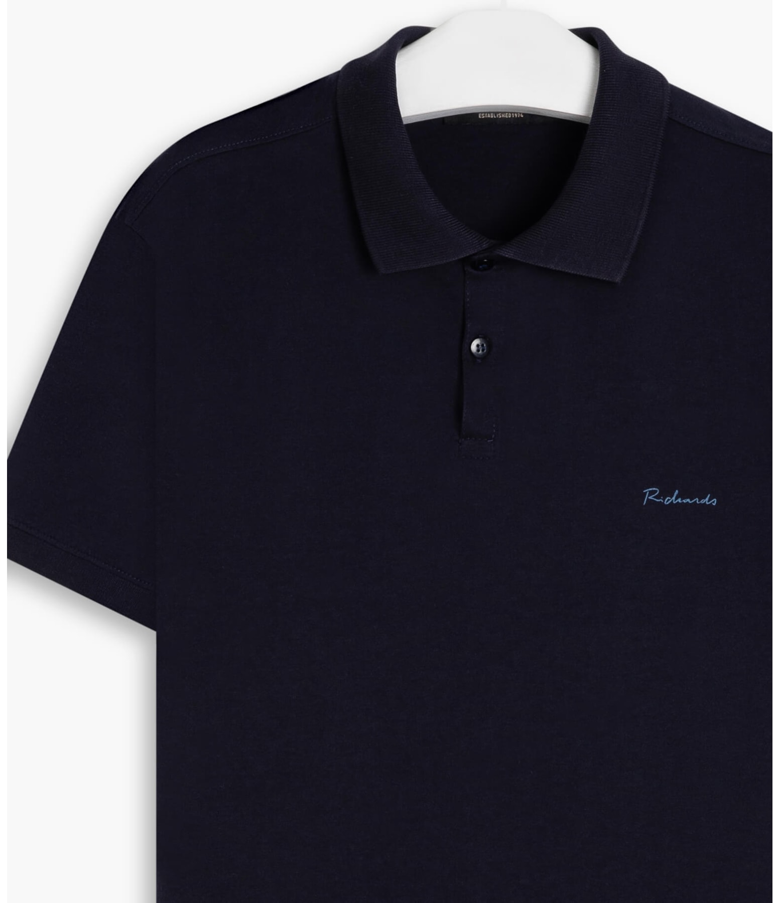 Polo Basic Grid Pima Marinho
