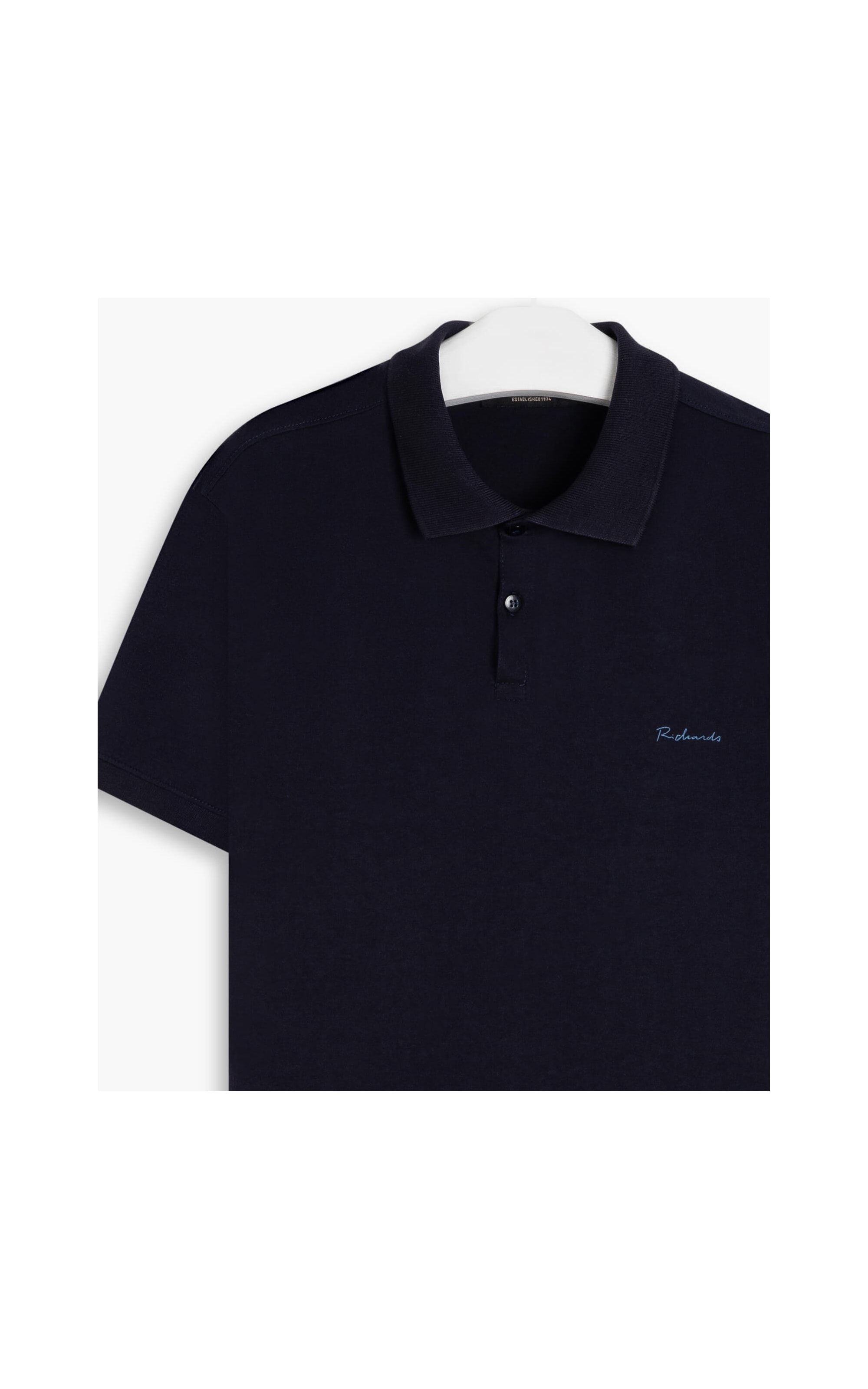 Polo Basic Grid Pima Marinho