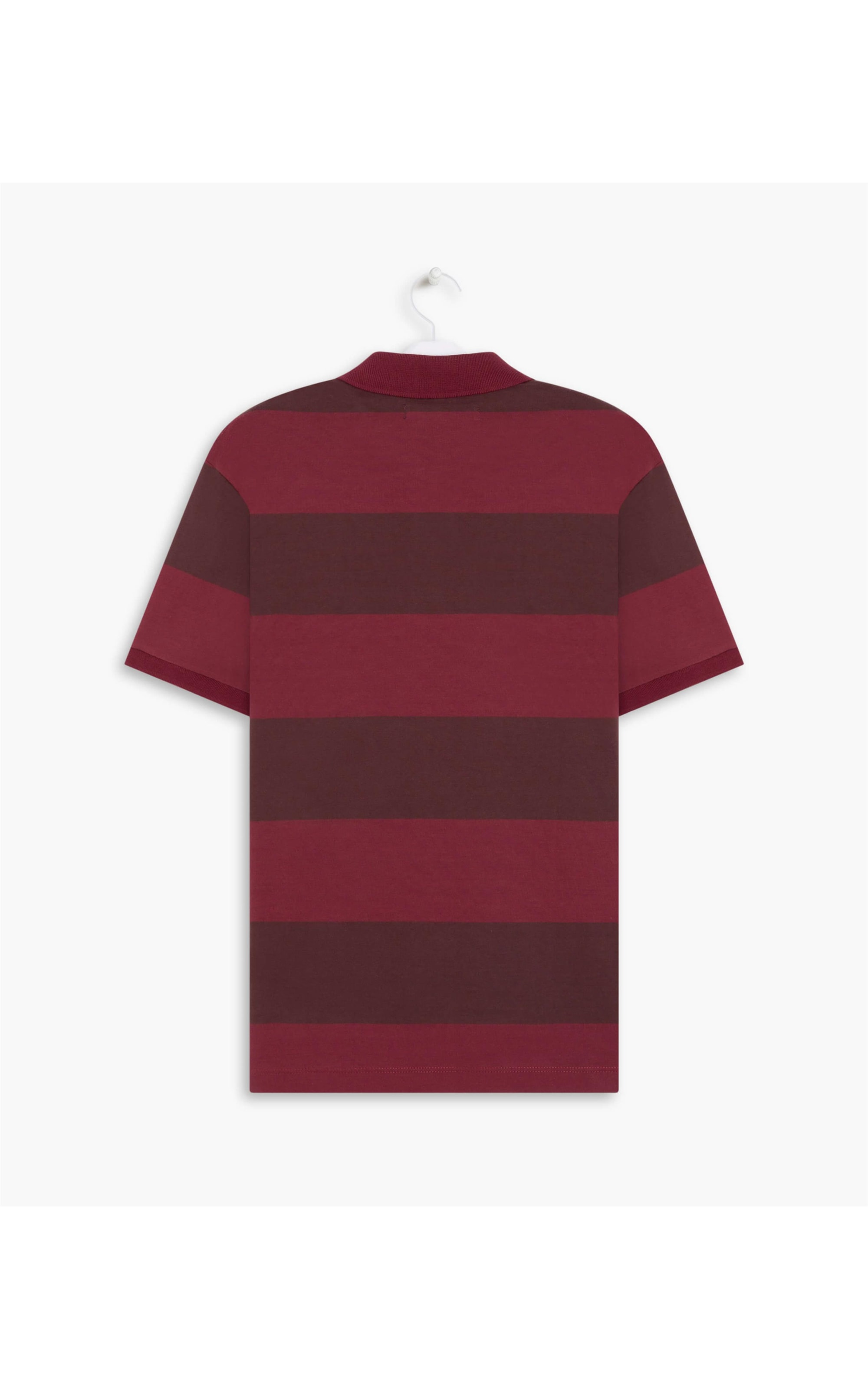Polo Binada Fio Tinto Listrado Grosso Mc Bordeaux