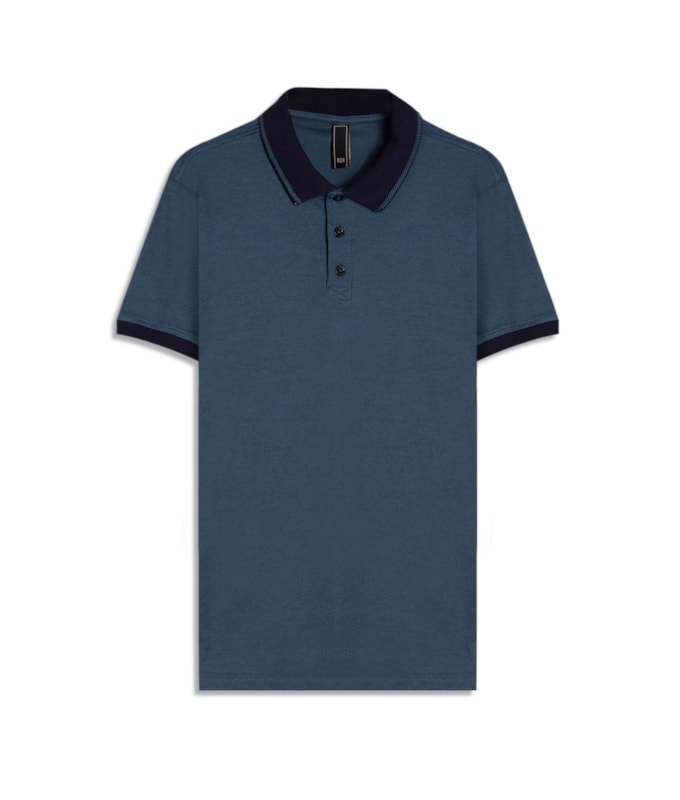 Polo Casual Greg Pima Azul Medio