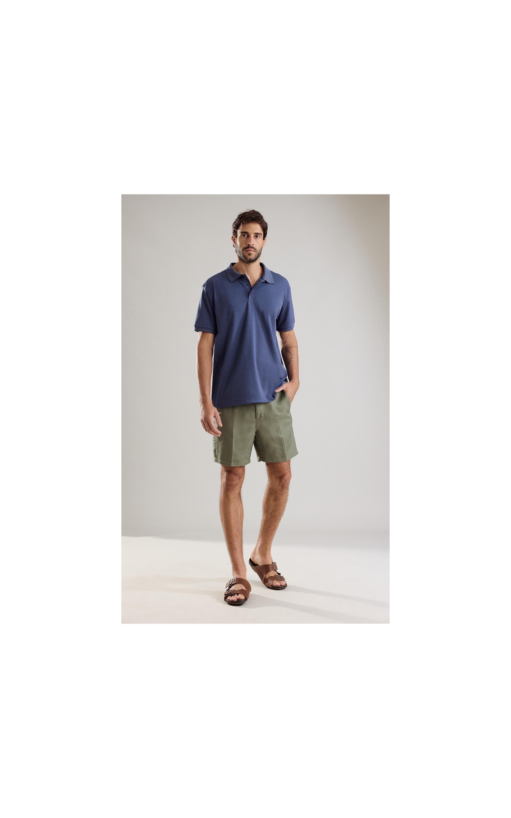 Polo Casual Greg Pima Cinza