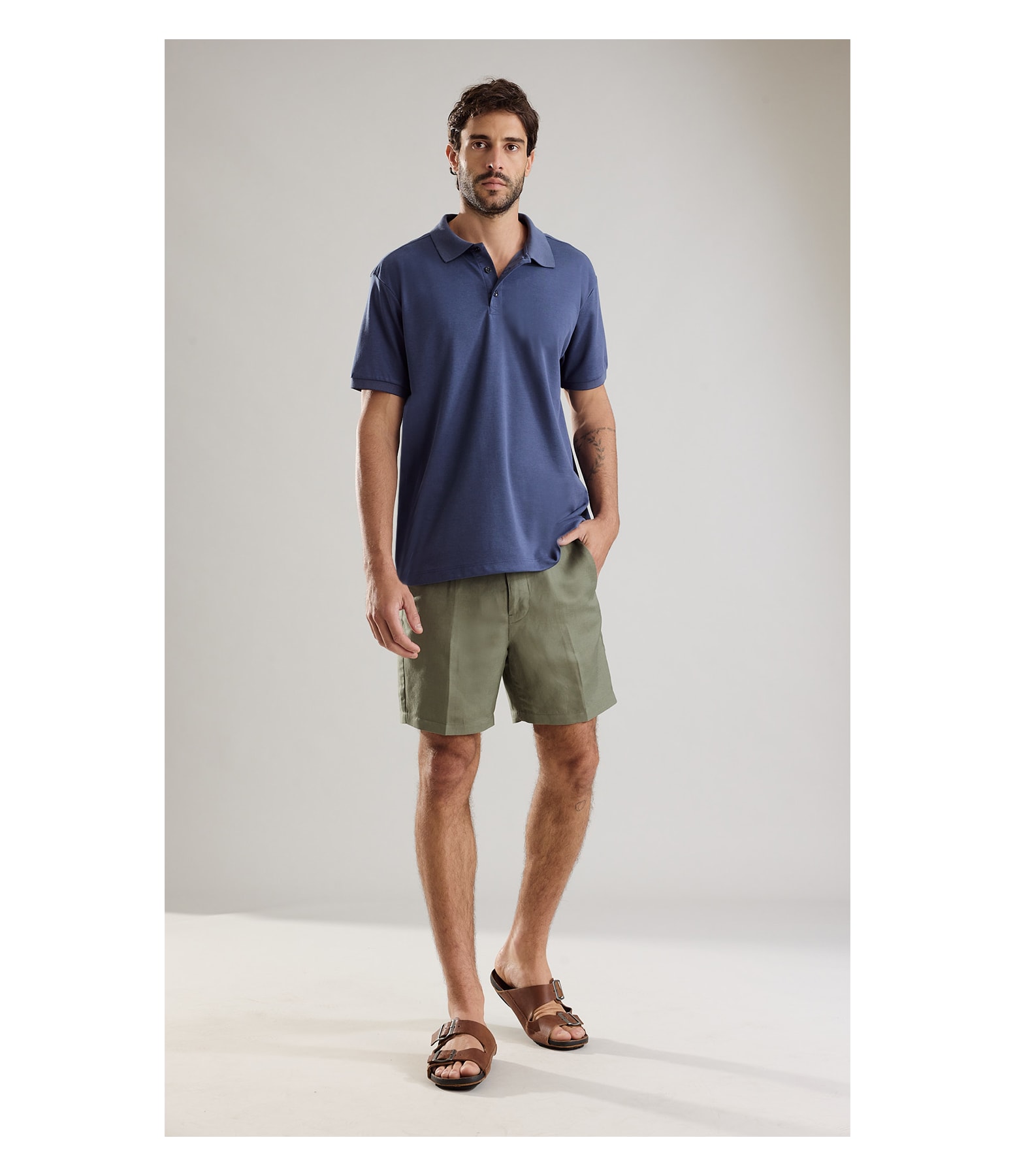 Polo Casual Greg Pima Cinza