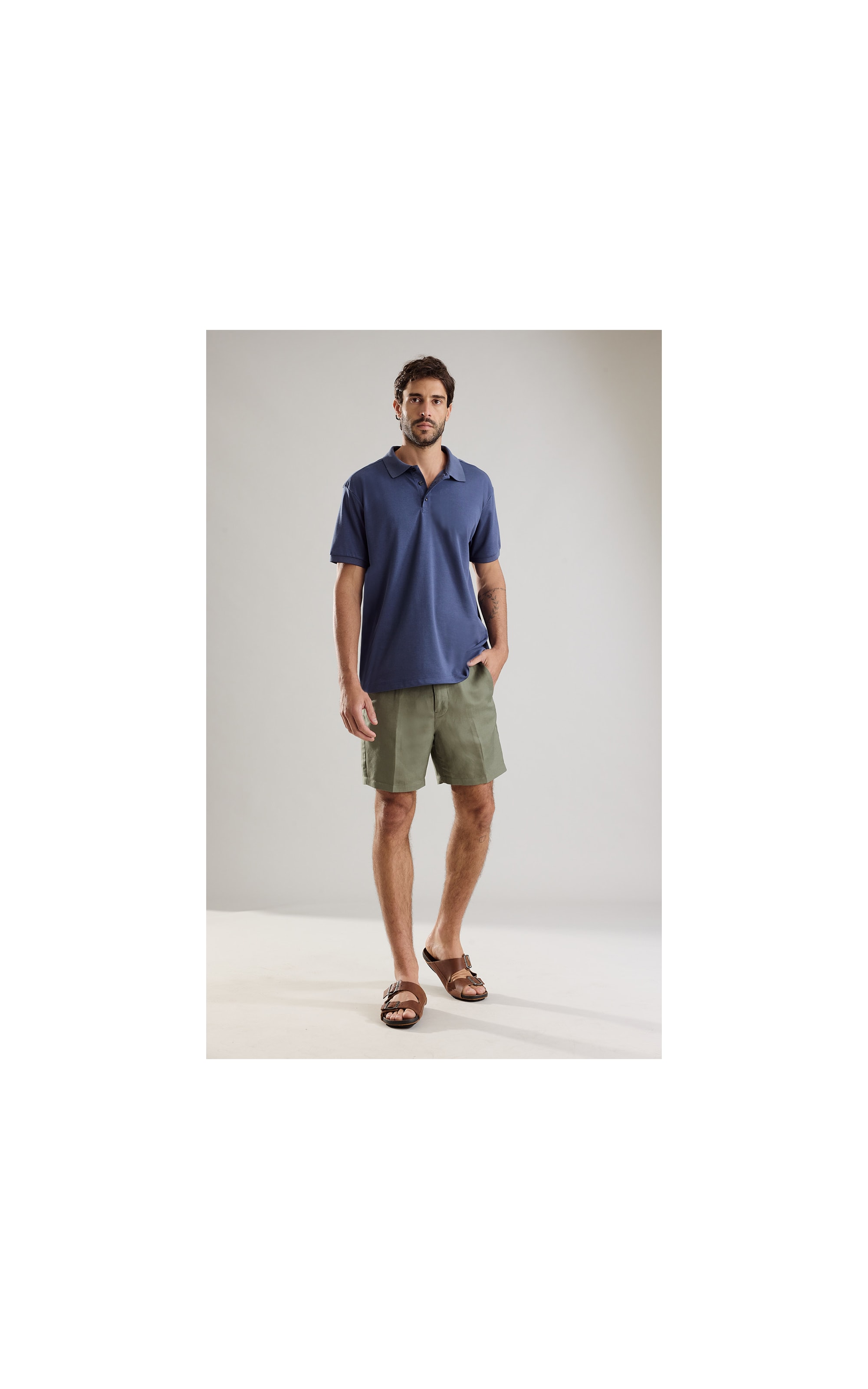 Polo Casual Greg Pima Cinza