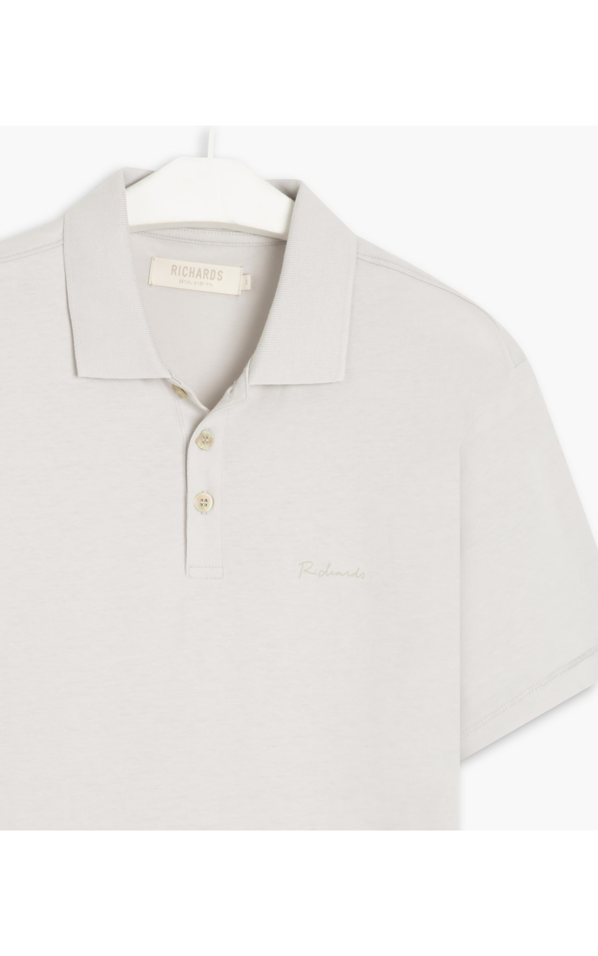 Polo Casual Pima Mc Prata