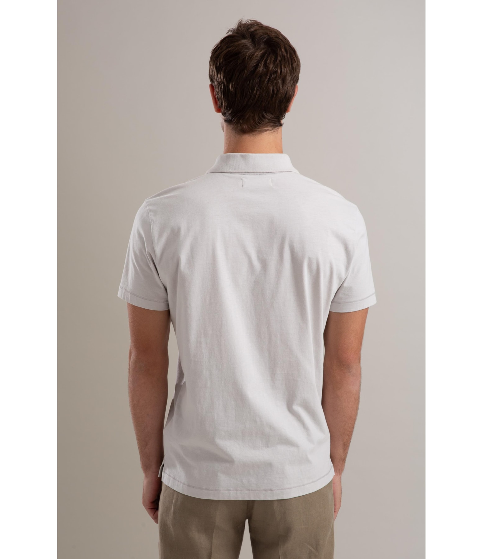 Polo Casual Pima Mc Prata