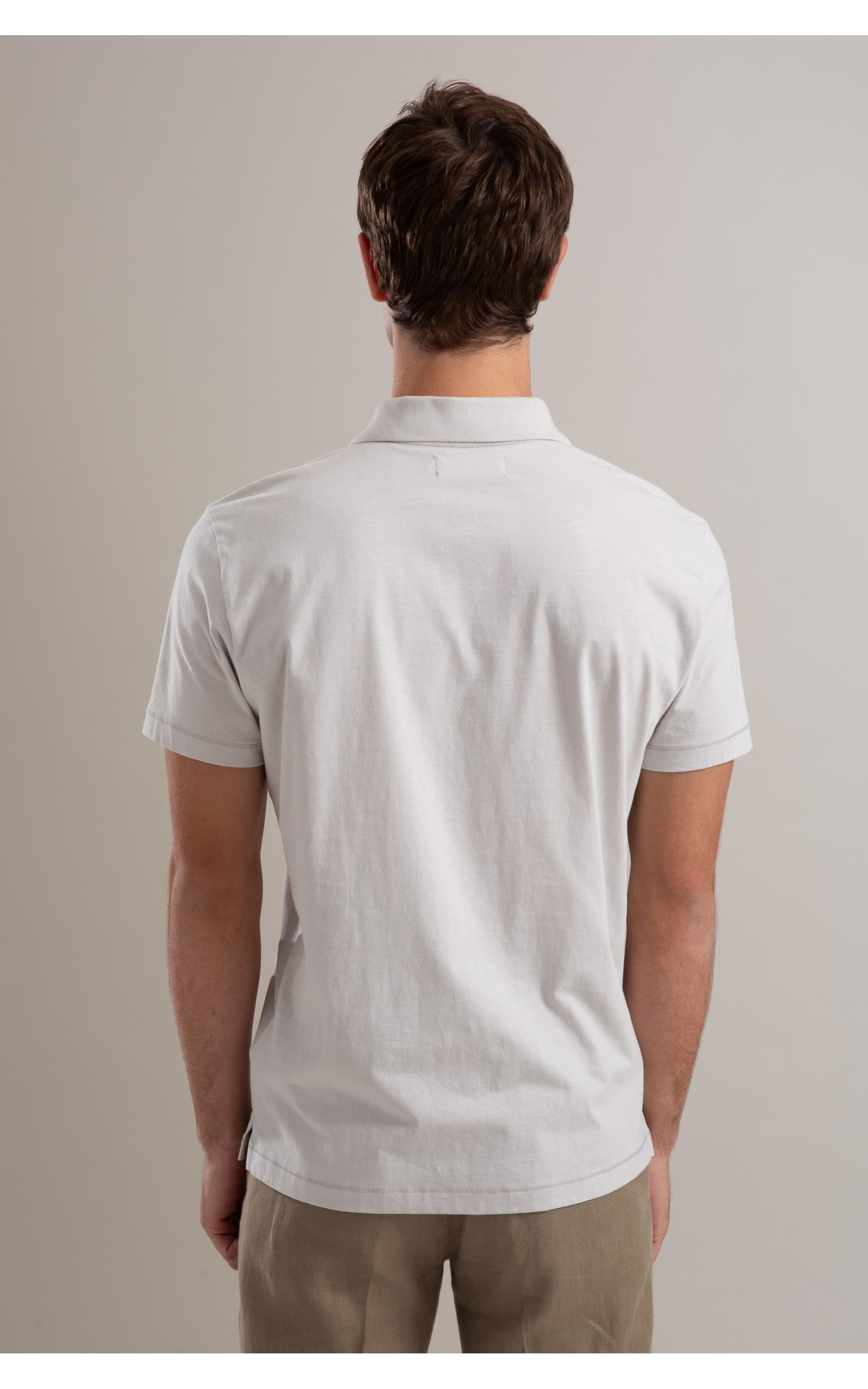 Polo Casual Pima Mc Prata