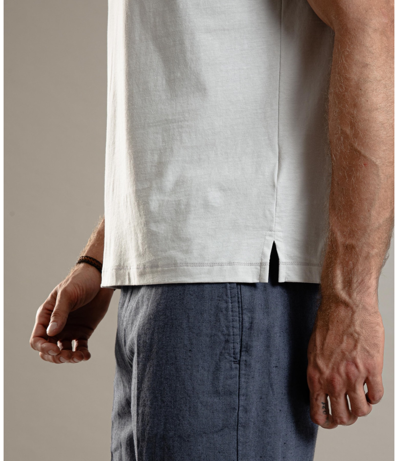 Polo Casual Pima Mc Prata