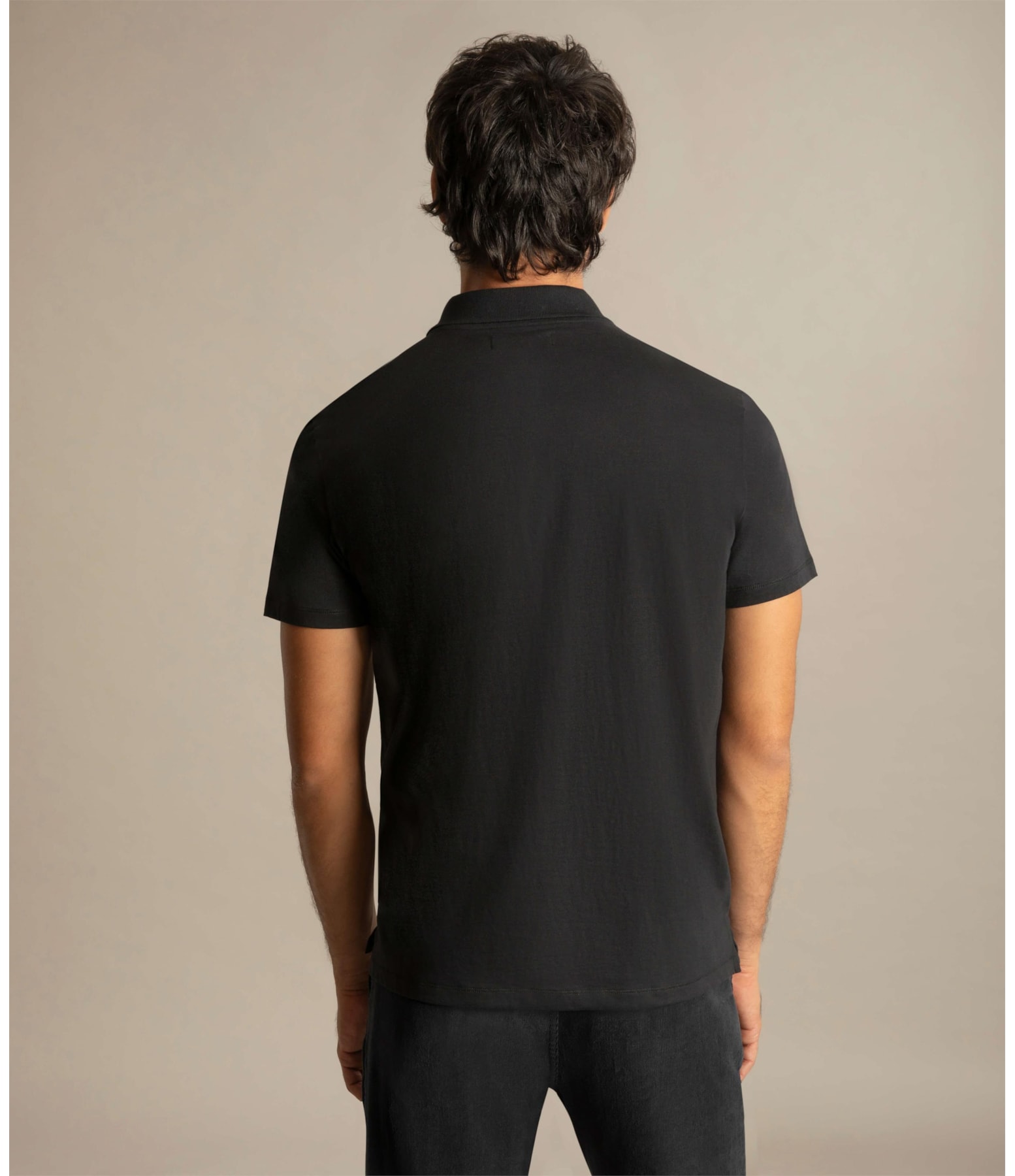 Polo Casual Pima Mc Preto