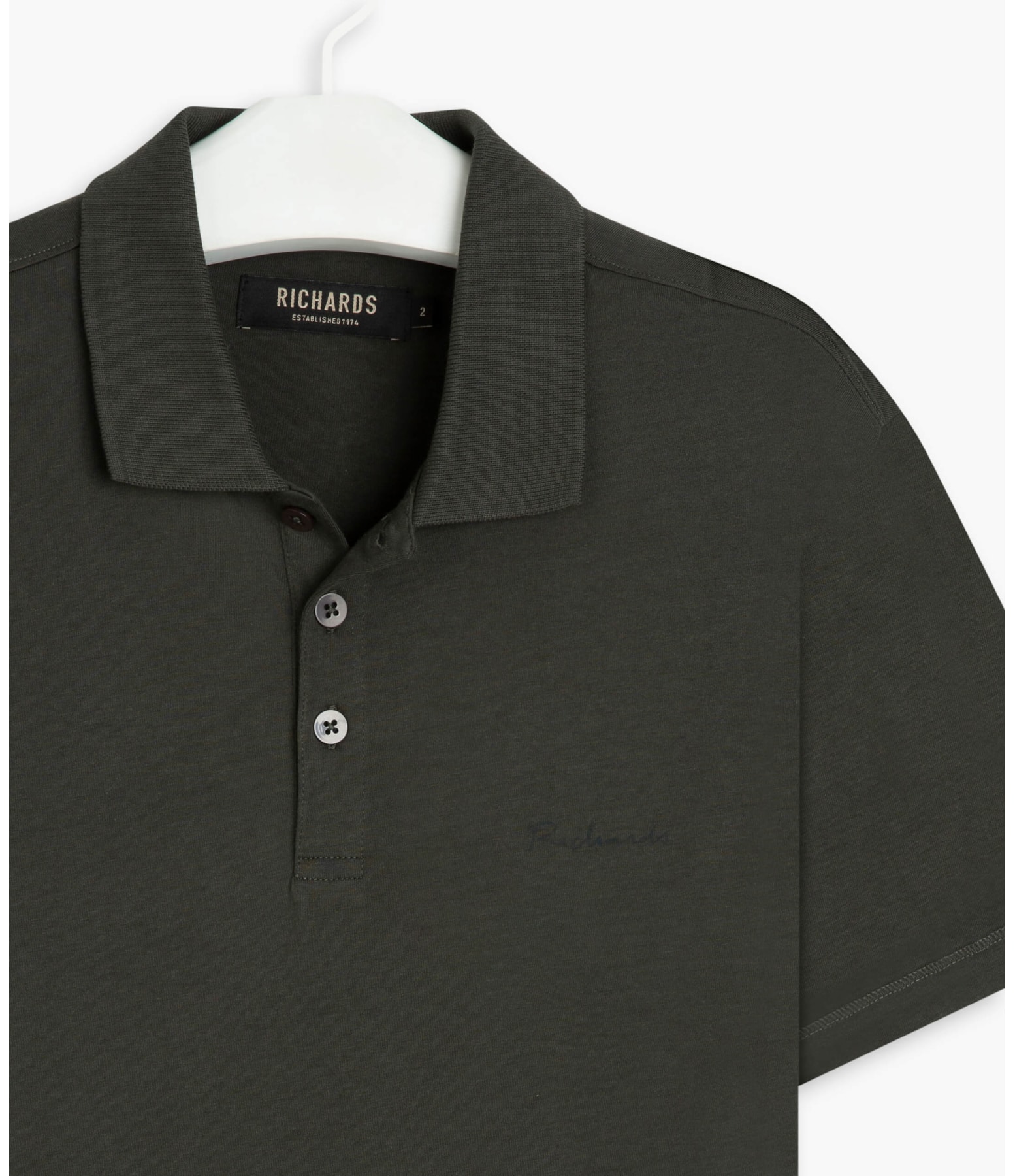 Polo Casual Pima Mc Verde Militar