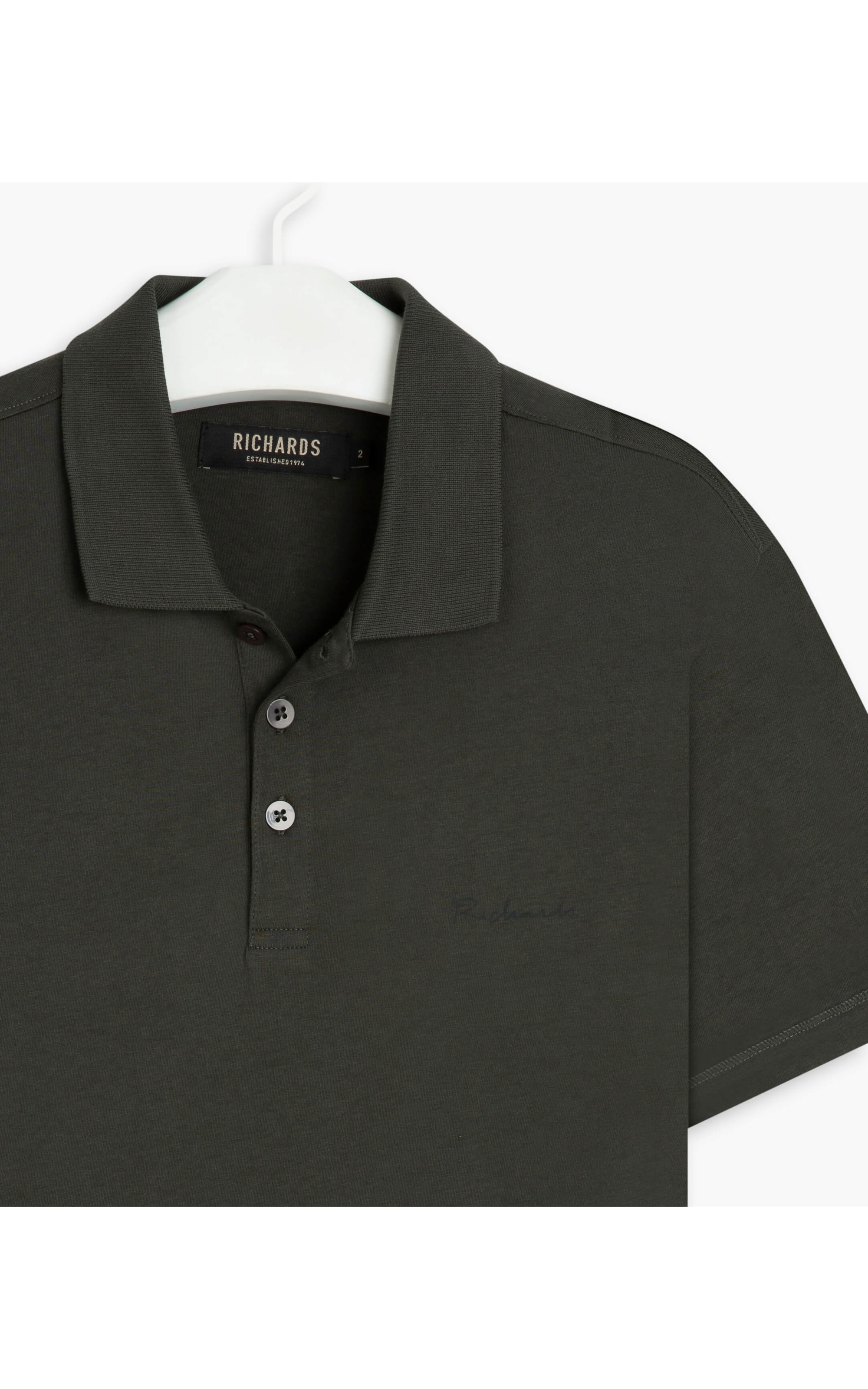 Polo Casual Pima Mc Verde Militar