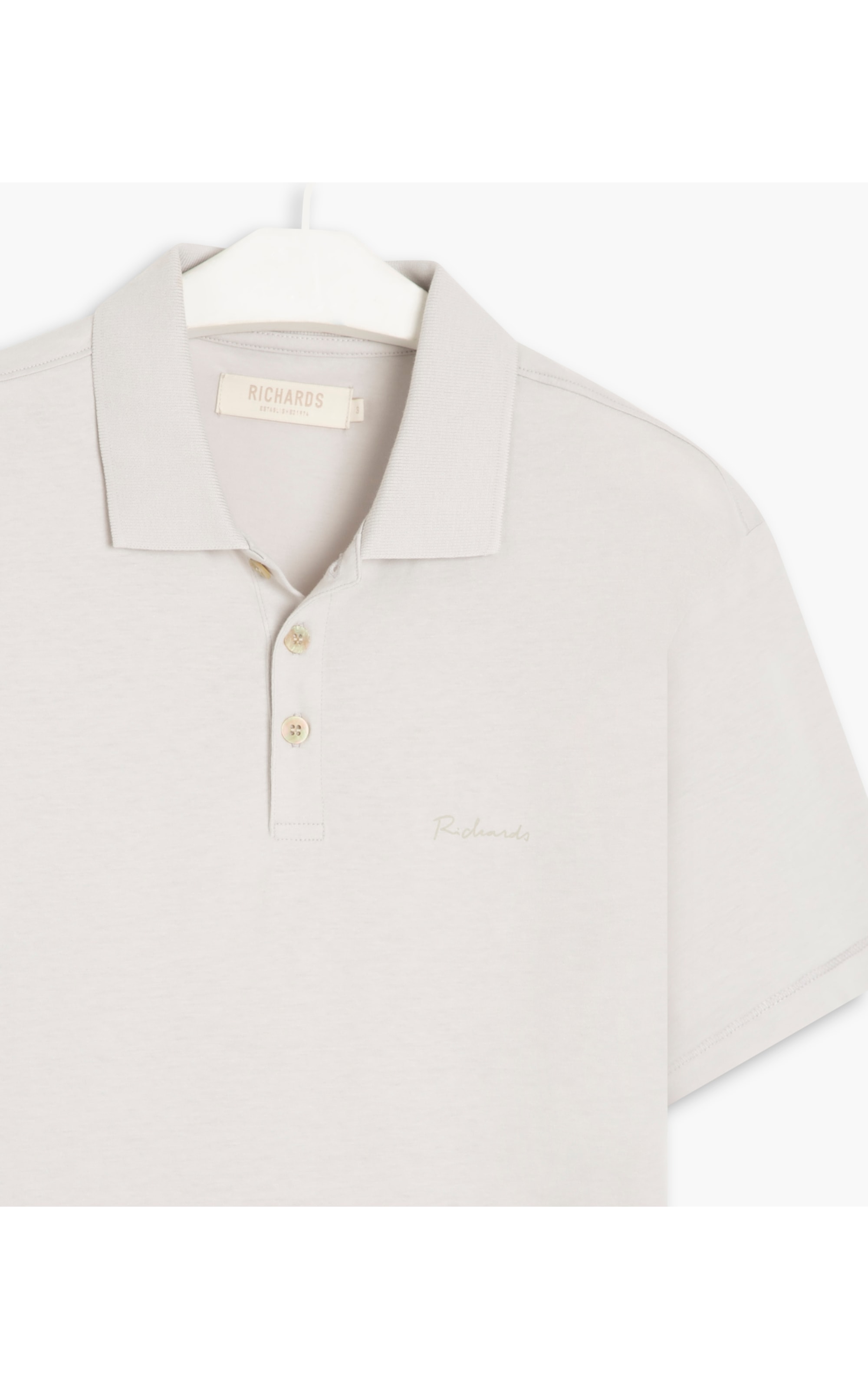 Polo Casual Pima Prata