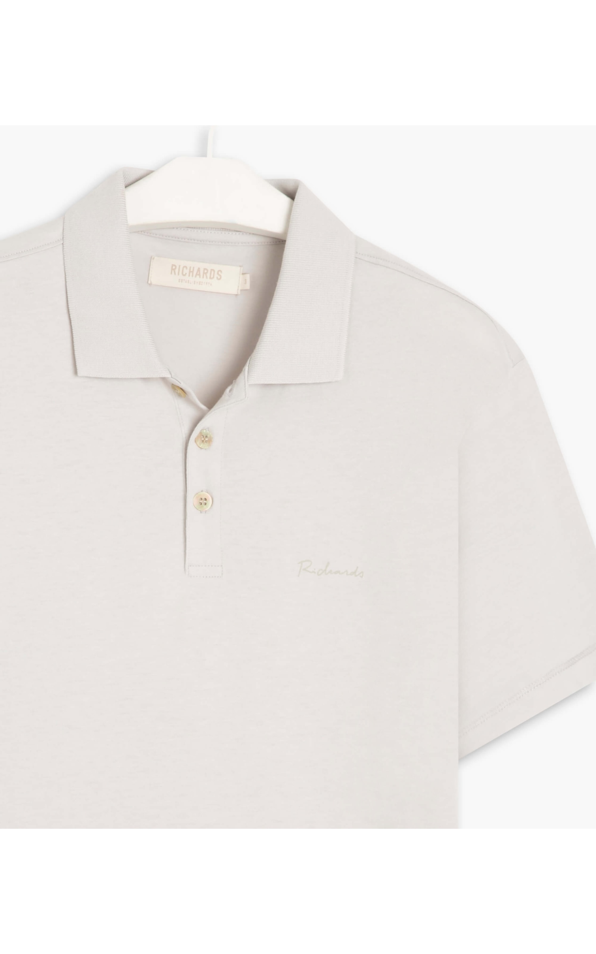 Polo Casual Pima Prata