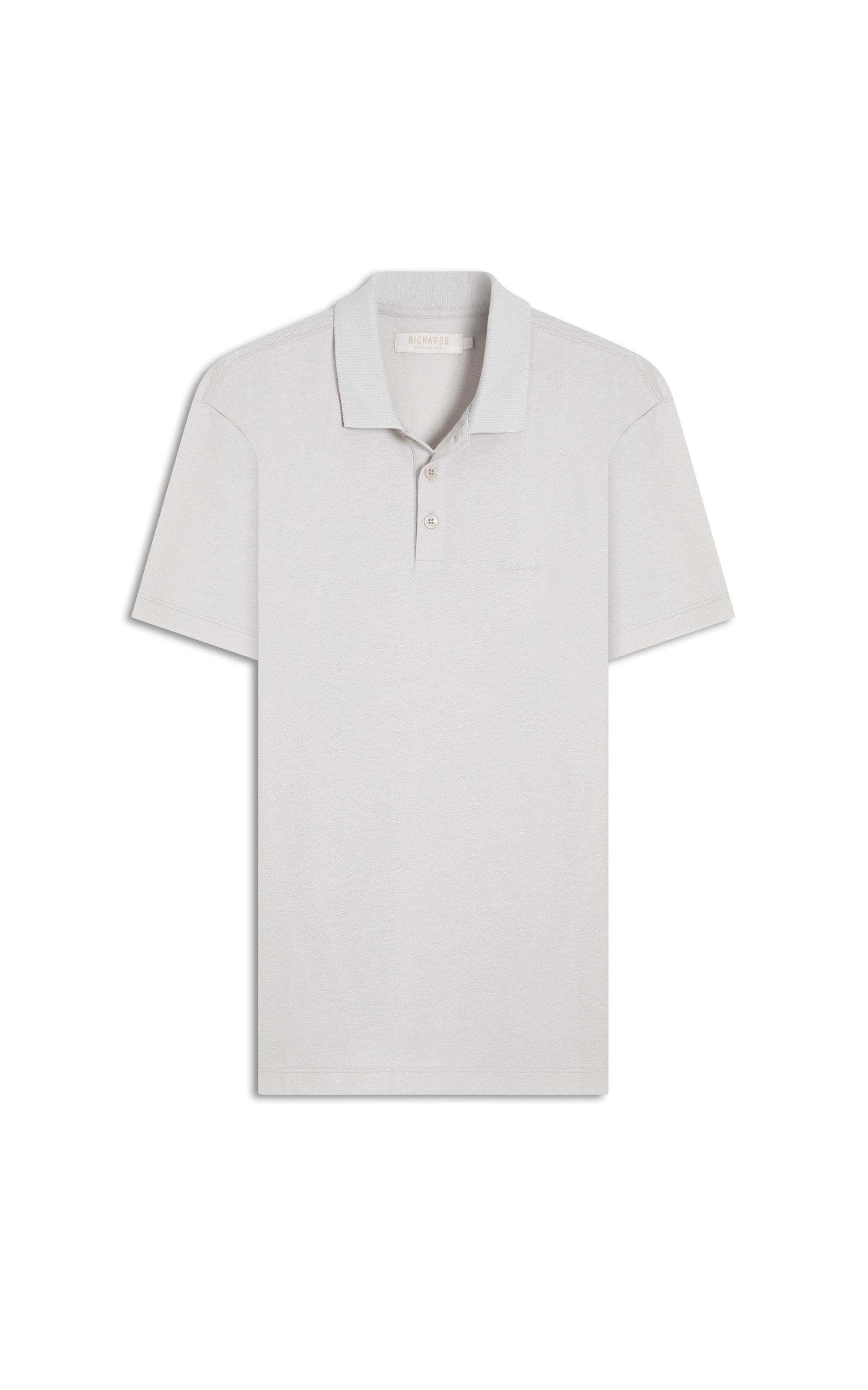 Polo Casual Piquet Pima Prata