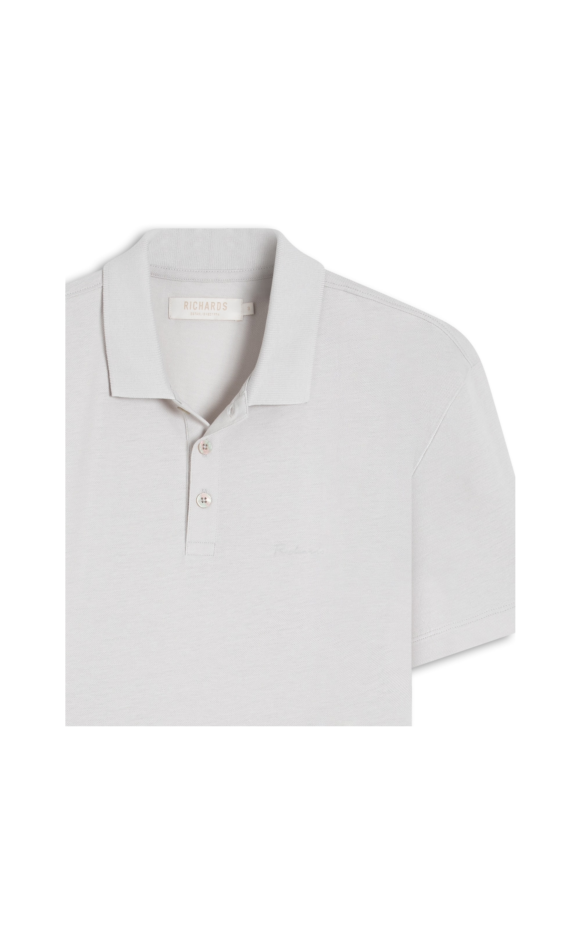 Polo Casual Piquet Pima Prata