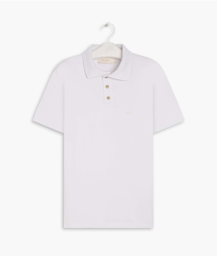 Polo Cotton Slim Basic Branco