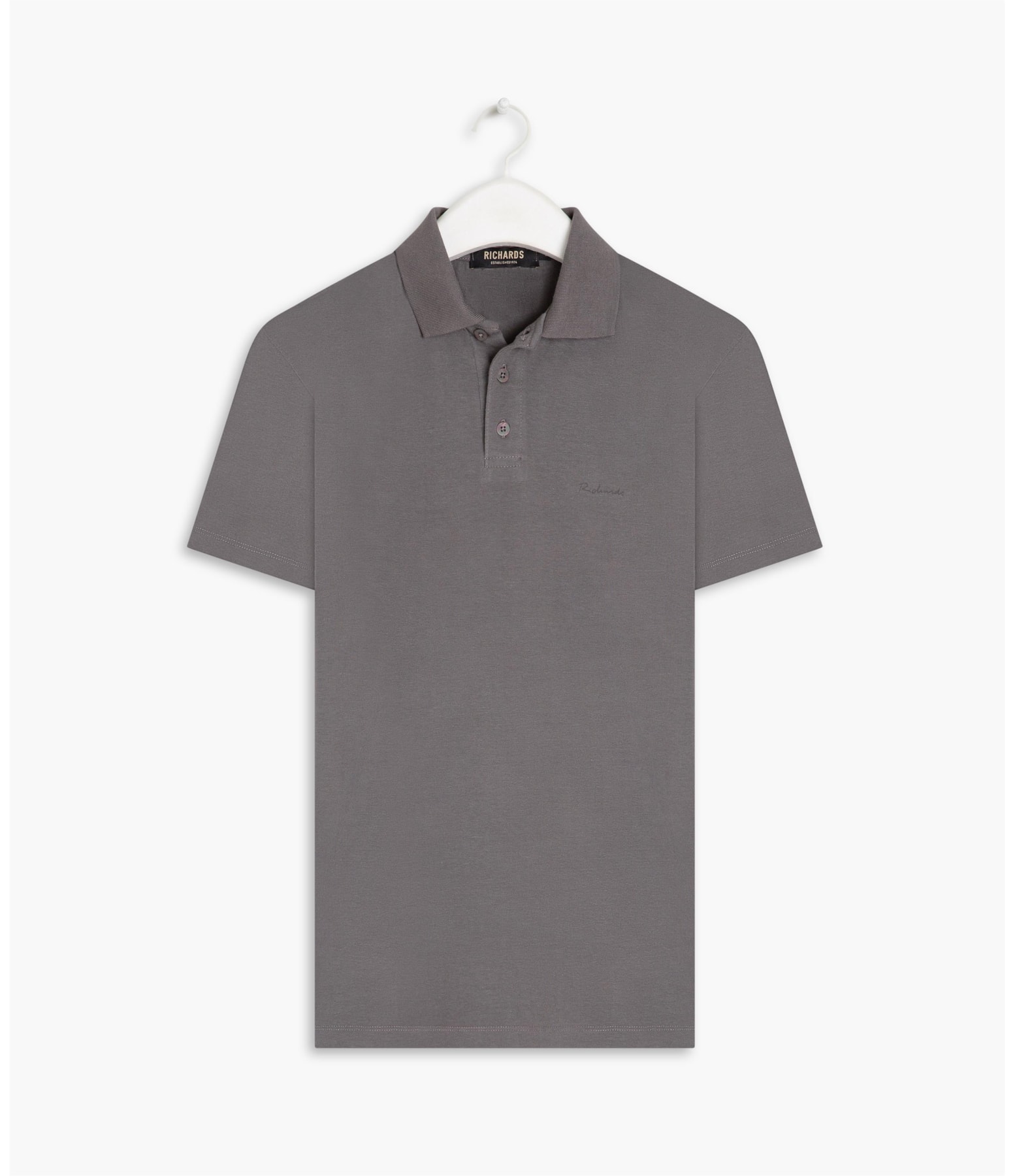  Polo Cotton Slim Basic Grafite